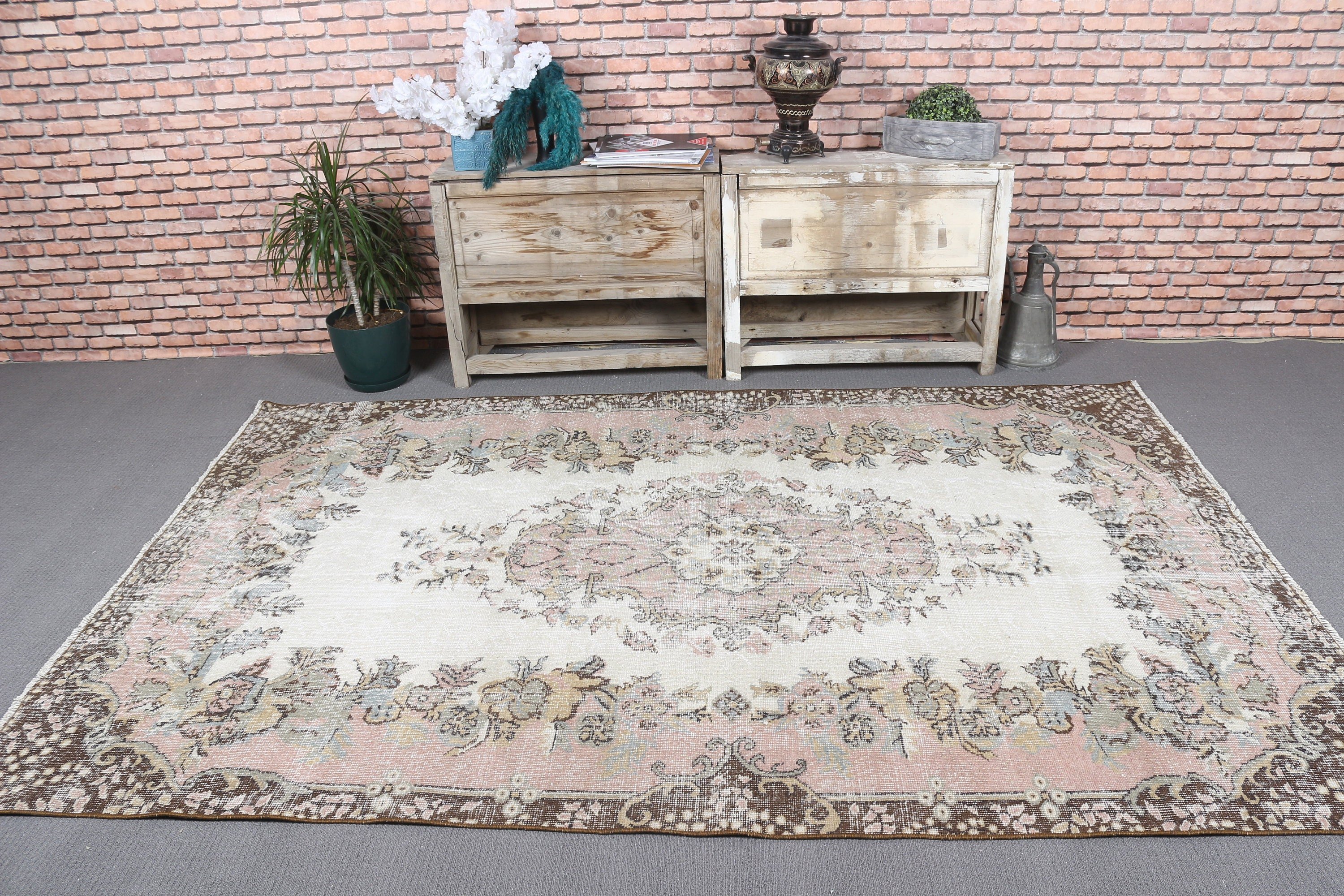 Turkish Rug, Bedroom Rug, Rugs for Bedroom, 5.5x8.3 ft Large Rugs, Living Room Rugs, Beige Anatolian Rug, Home Decor Rug, Vintage Rug