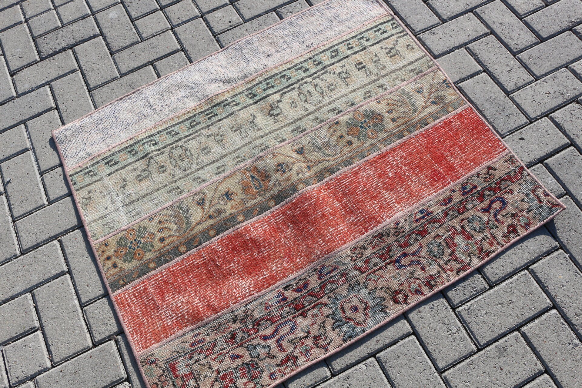 Türk Halısı, Kapı Paspası Halıları, Giriş Halısı, Kahverengi Yün Halı, 3x3,4 ft Küçük Halılar, Sevimli Banyo Paspas Halıları, Vintage Halı, Oryantal Halı, Yatak Odası Halısı