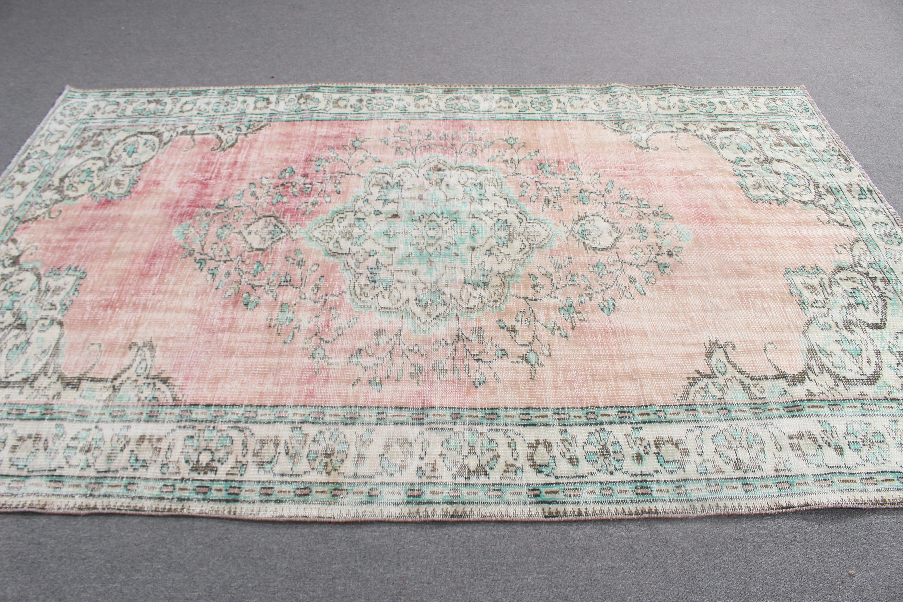 El Dokuma Halılar, 5.3x8.5 ft Büyük Halı, Türk Halısı, Lüks Halılar, Salon Halısı, Geleneksel Halılar, Yatak Odası Halısı, Vintage Halı, Bej Anadolu Halıları