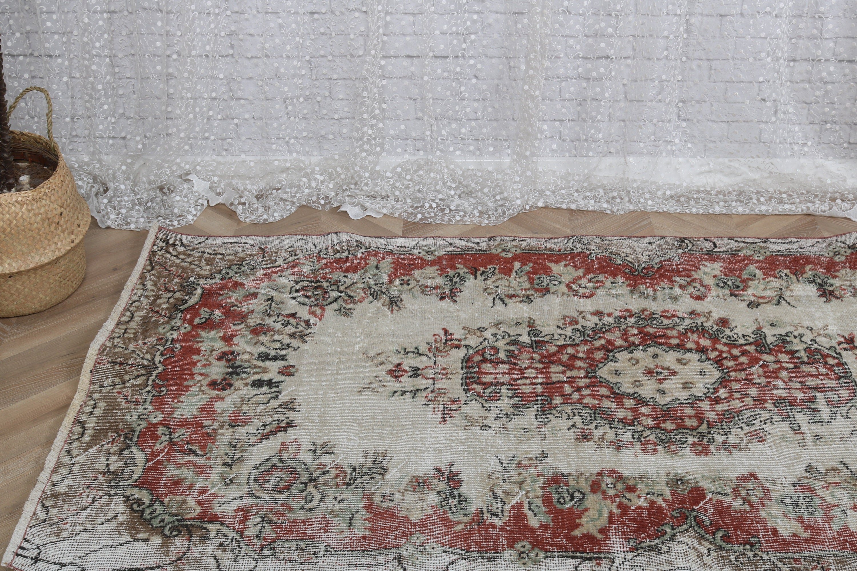 Vintage Accent Halılar, 3.5x6.7 ft Accent Halı, Mutfak Halısı, Vintage Halılar, Türk Halıları, Modern Halılar, Çocuk Halıları, Bej Açıklama Halıları