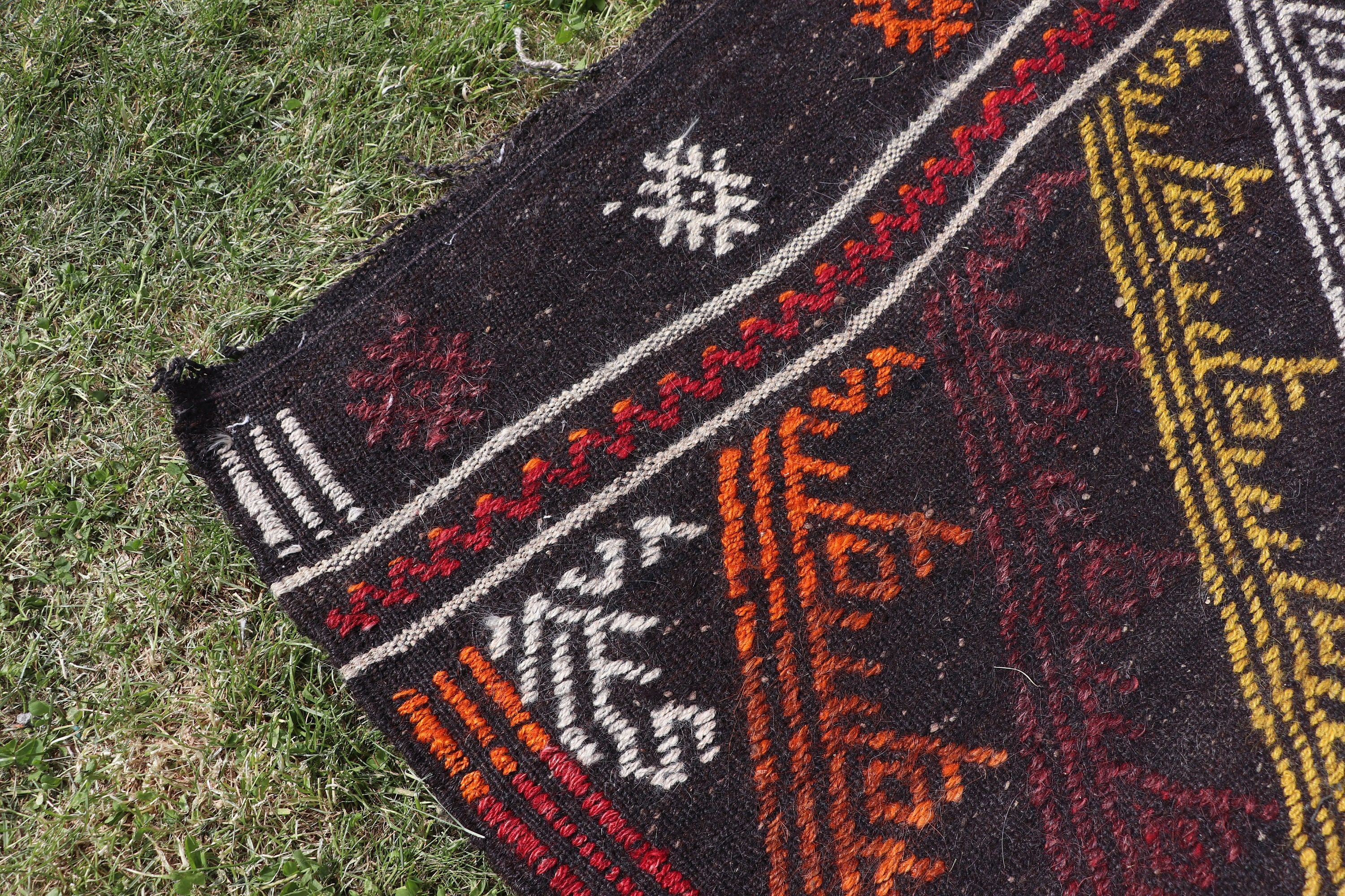 Siyah Oryantal Halılar, Kilim, Vintage Halı, Yemek Odası Halıları, 6,5x9,2 ft Büyük Halı, Yer Halıları, Lüks Halılar, Oturma Odası Halıları, Türk Halıları