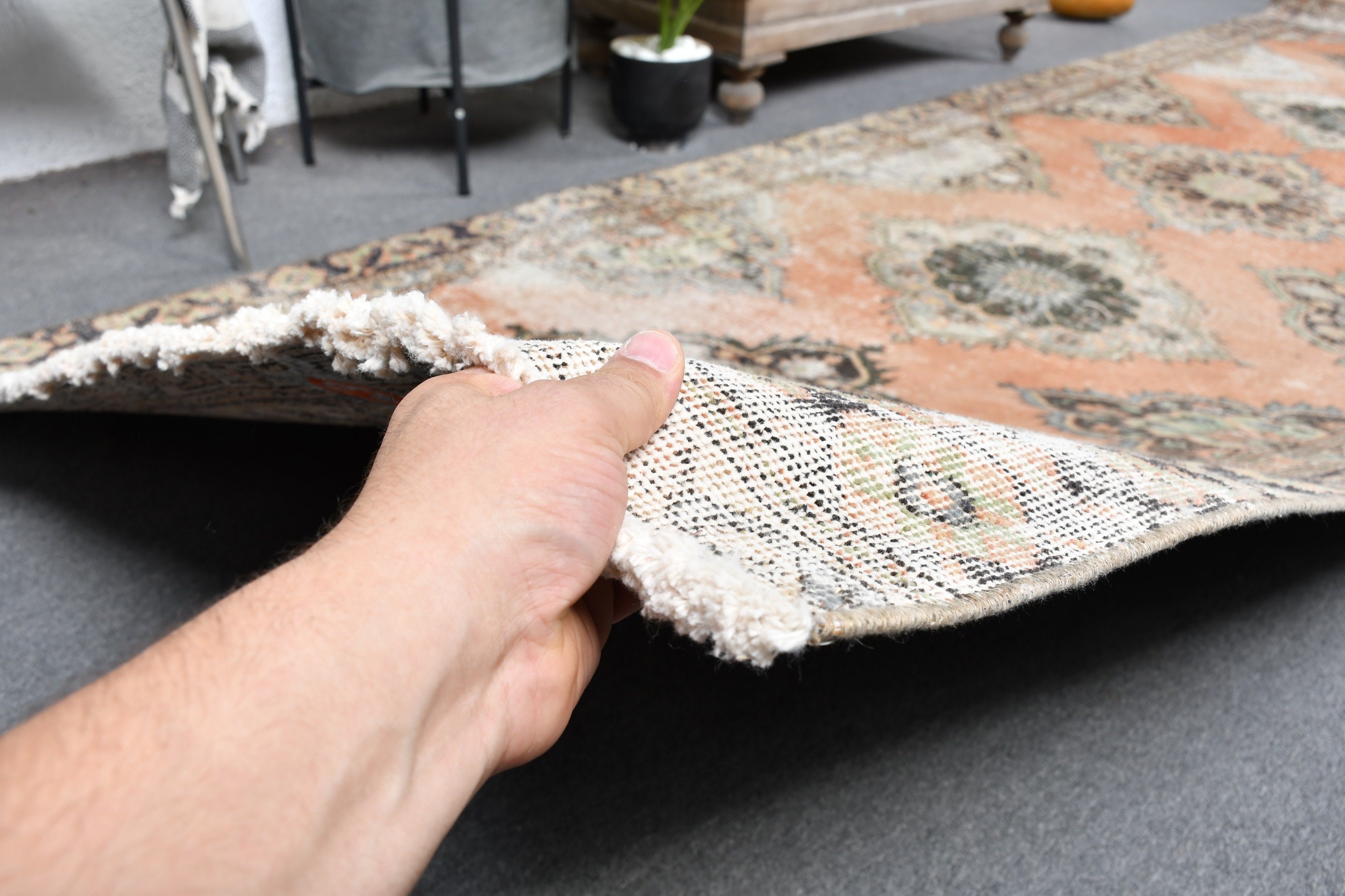 Orange Oriental Rug, Vintage Rug, Moroccan Rugs, Turkish Rugs, Bedroom Rugs, 4.2x12.7 ft Runner Rug, Stair Rug, Kitchen Rug, Old Rug