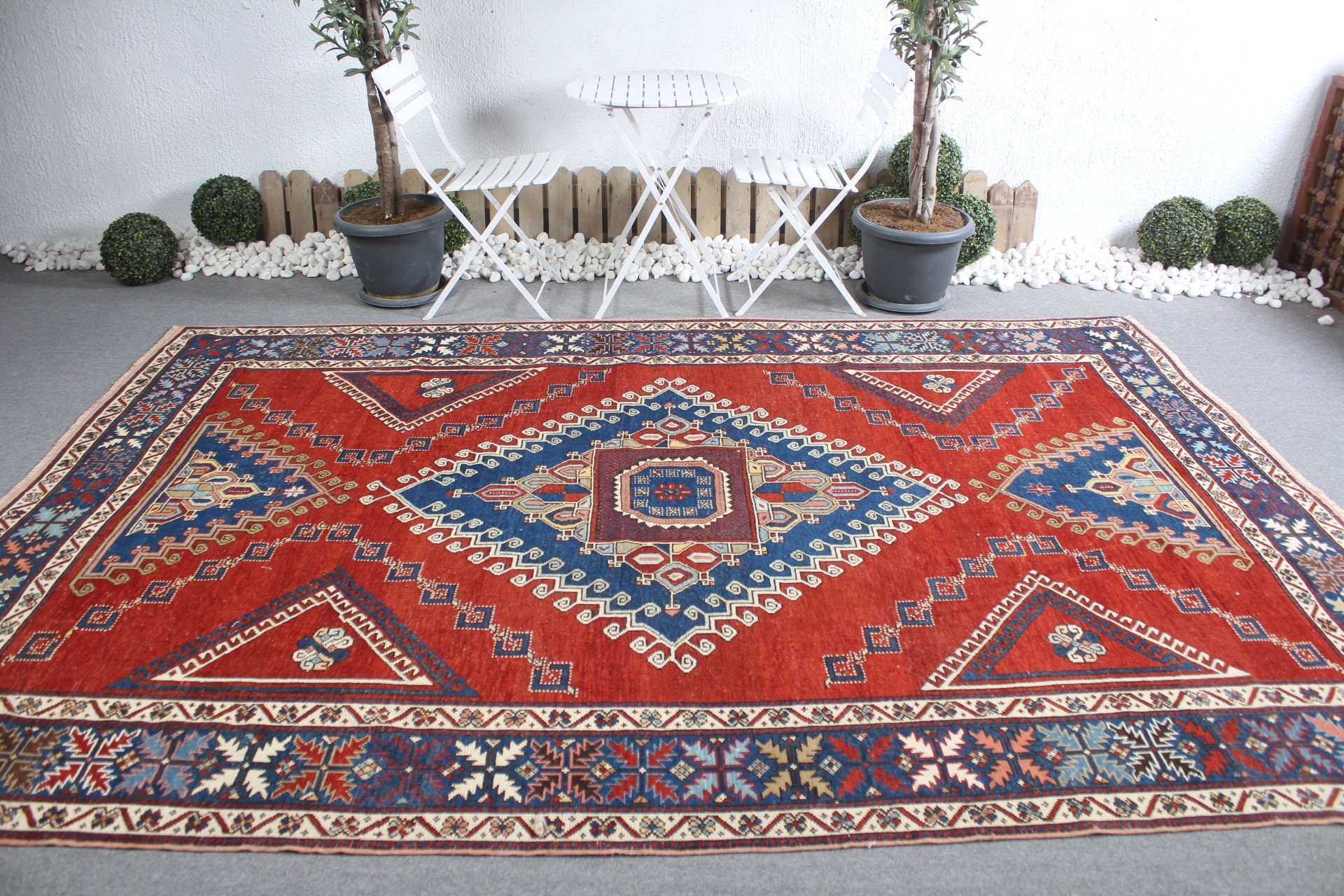 Vintage Rug, Dining Room Rug, Kitchen Rugs, Salon Rugs, 7.2x10.8 ft Oversize Rugs, Red Anatolian Rug, Aztec Rugs, Turkish Rugs, Floor Rug