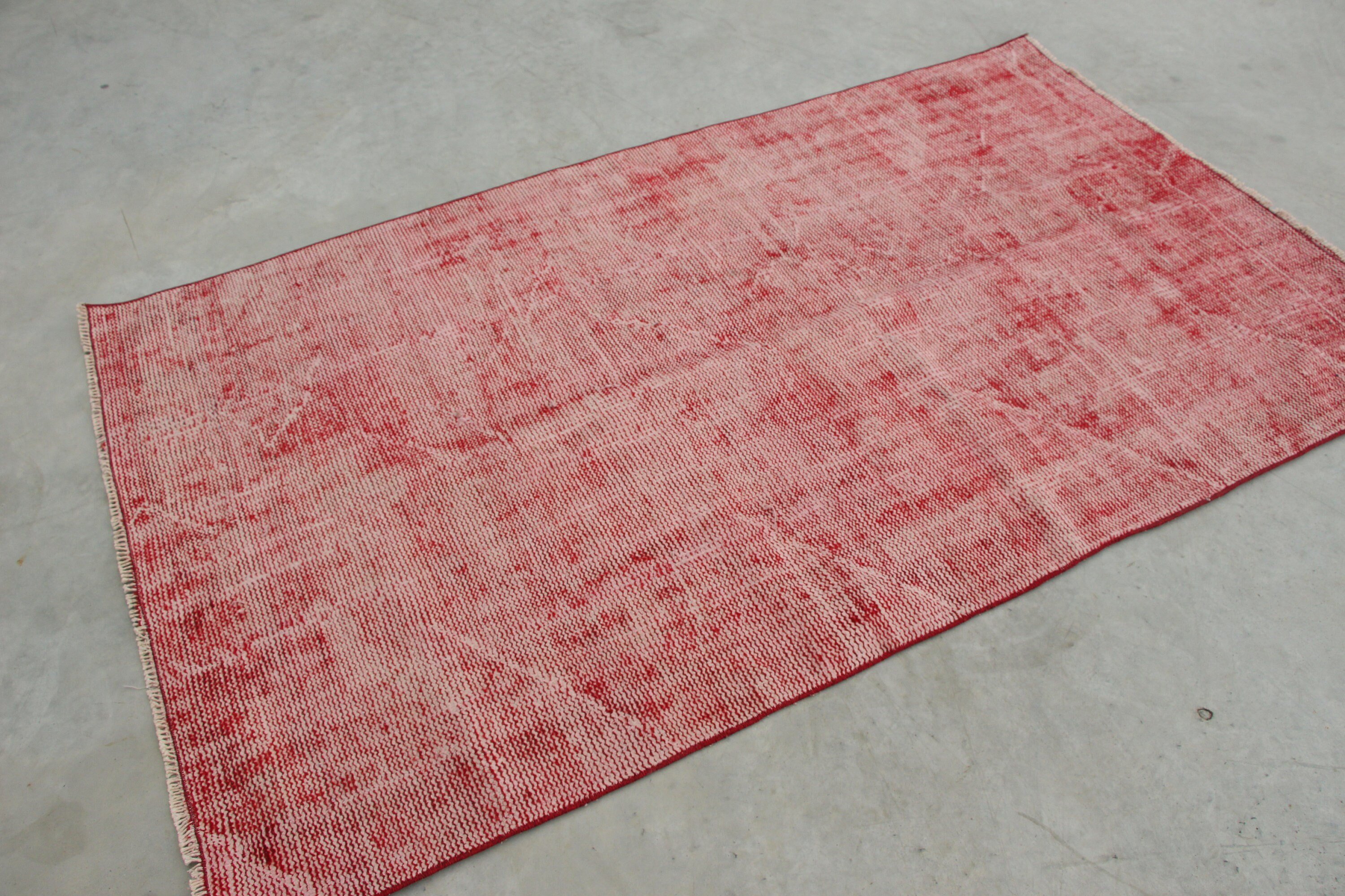 Vintage Rug, Moroccan Rug, Red Oushak Rug, Bedroom Rugs, Dining Room Rug, Antique Rug, Decorative Rug, Turkish Rugs, 3.9x6.8 ft Area Rugs