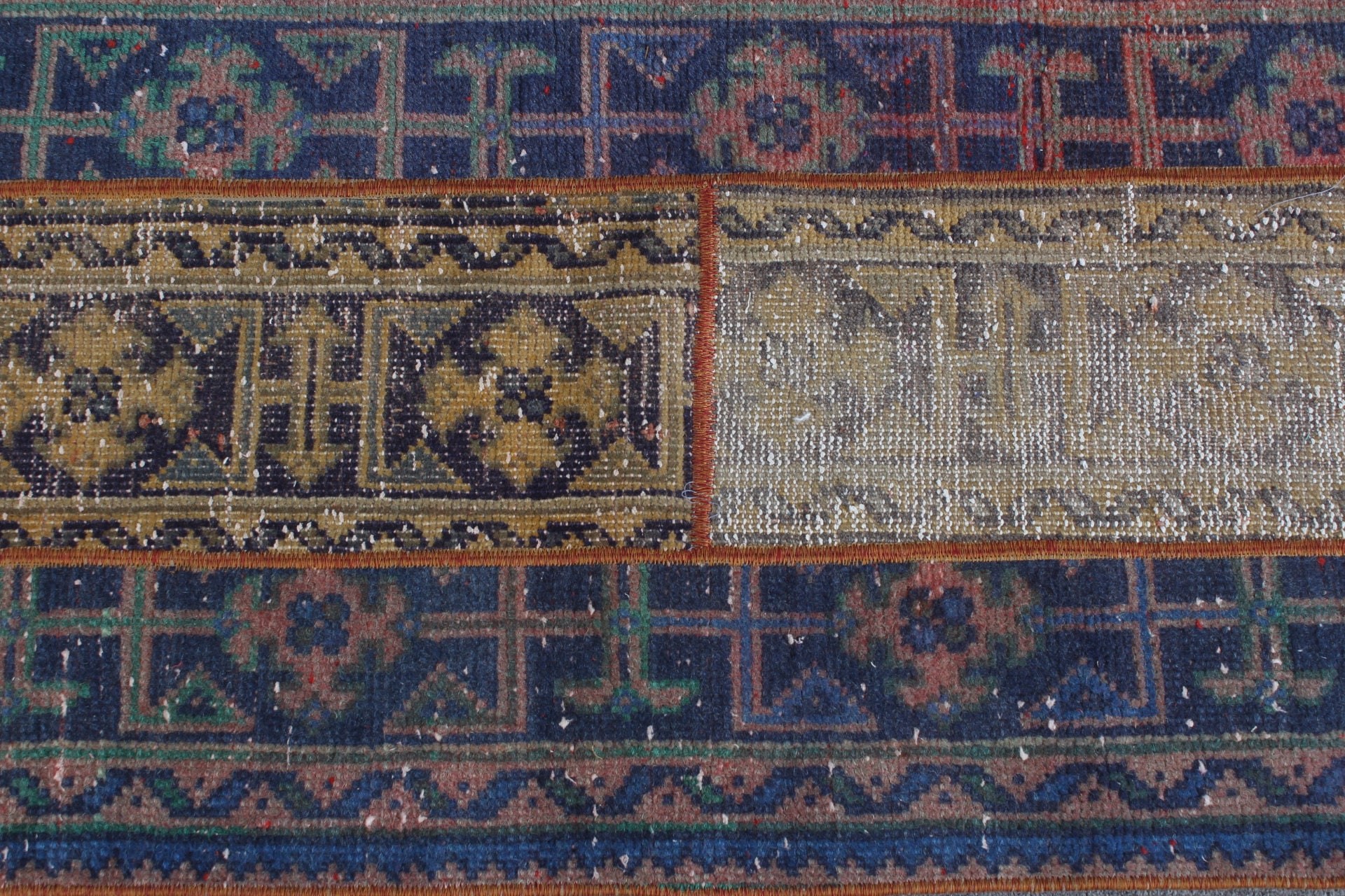 Mavi Oryantal Halı, 1.9x5.8 ft Runner Halıları, Oushak Halısı, Vintage Halılar, Koridor Halısı, Koridor Halısı, Oryantal Halısı, Kabile Halıları, Türk Halısı