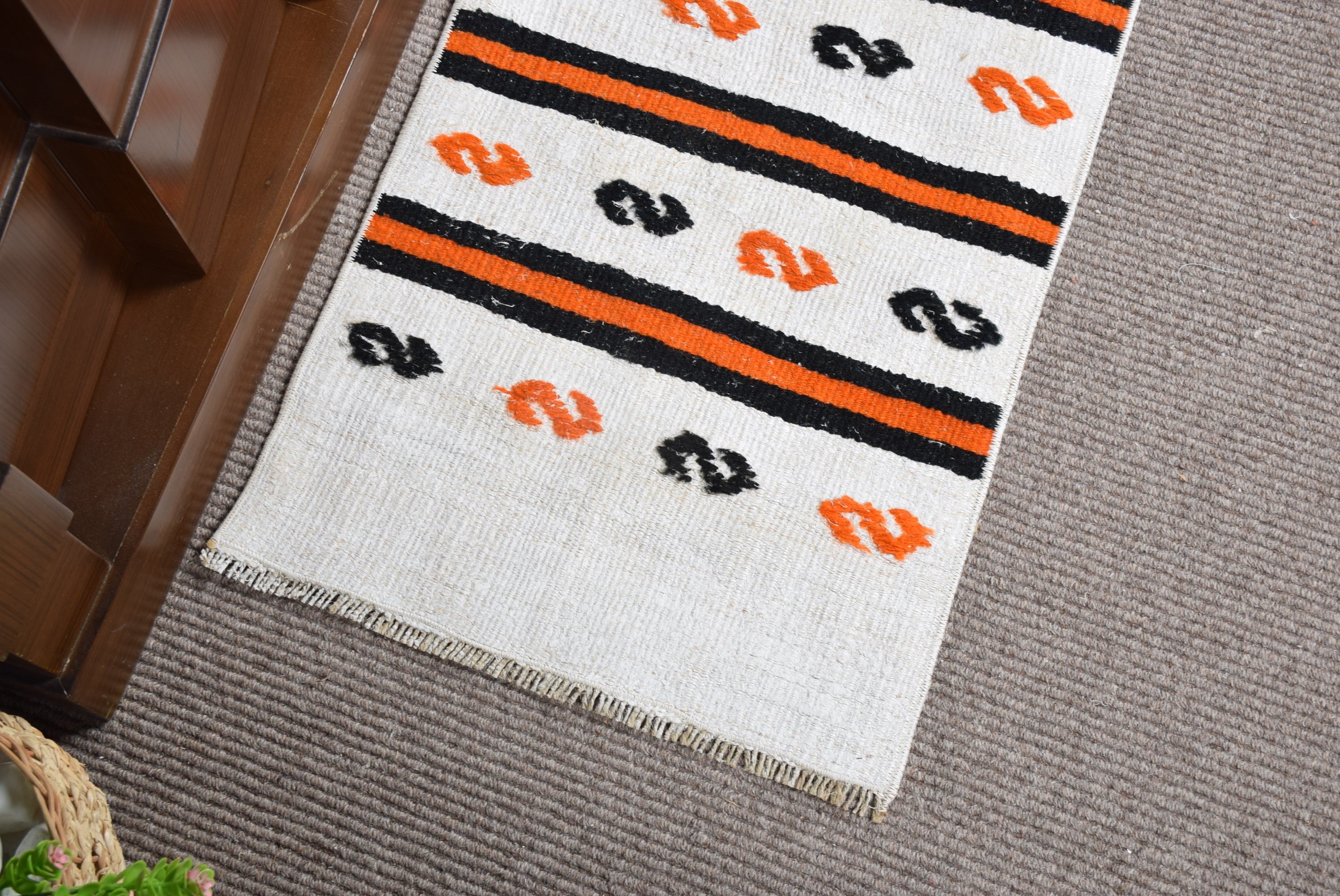 Turkish Rugs, Rugs for Door Mat, Kitchen Rug, Bath Rug, Old Rug, Wool Rug, Vintage Rugs, Cool Rug, 1.5x2.5 ft Small Rugs, Beige Oushak Rugs