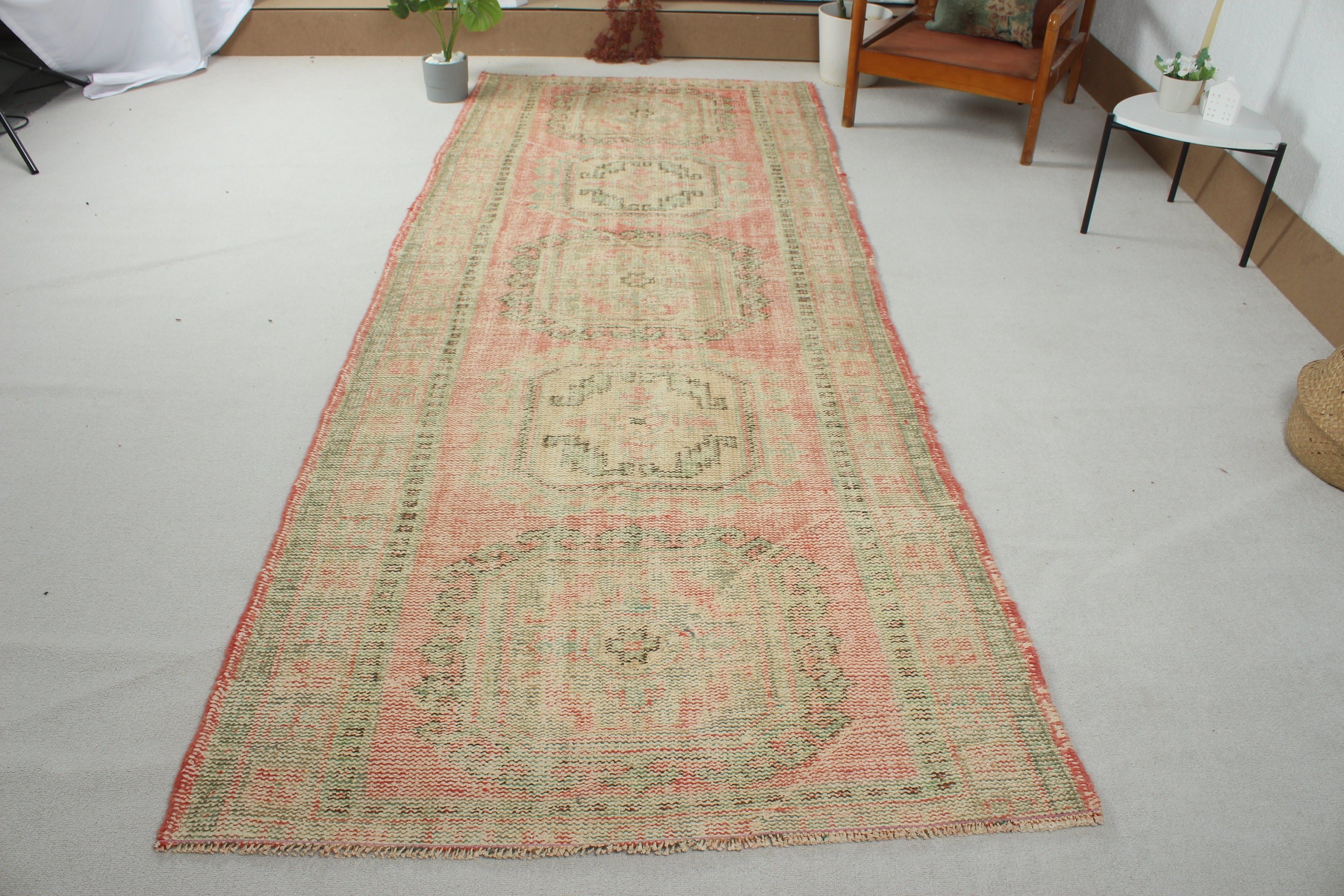 Moroccan Rugs, Floor Rug, Vintage Rug, Stair Rug, Turkish Rug, Statement Rugs, Kitchen Rug, Beige  4.3x10.9 ft Runner Rug