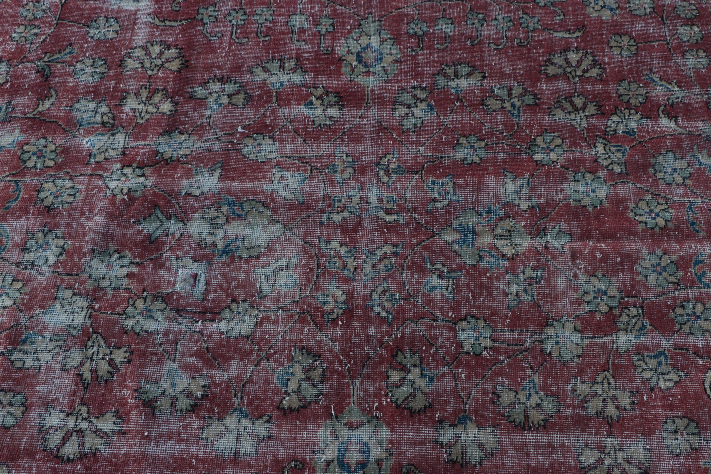 Kırmızı Fas Halısı, Yer Halıları, Yatak Odası Halısı, Vintage Halı, Oturma Odası Halıları, Ev Dekorasyonu Halıları, Yün Halıları, Türk Halıları, 4.1x8 ft Alan Halıları