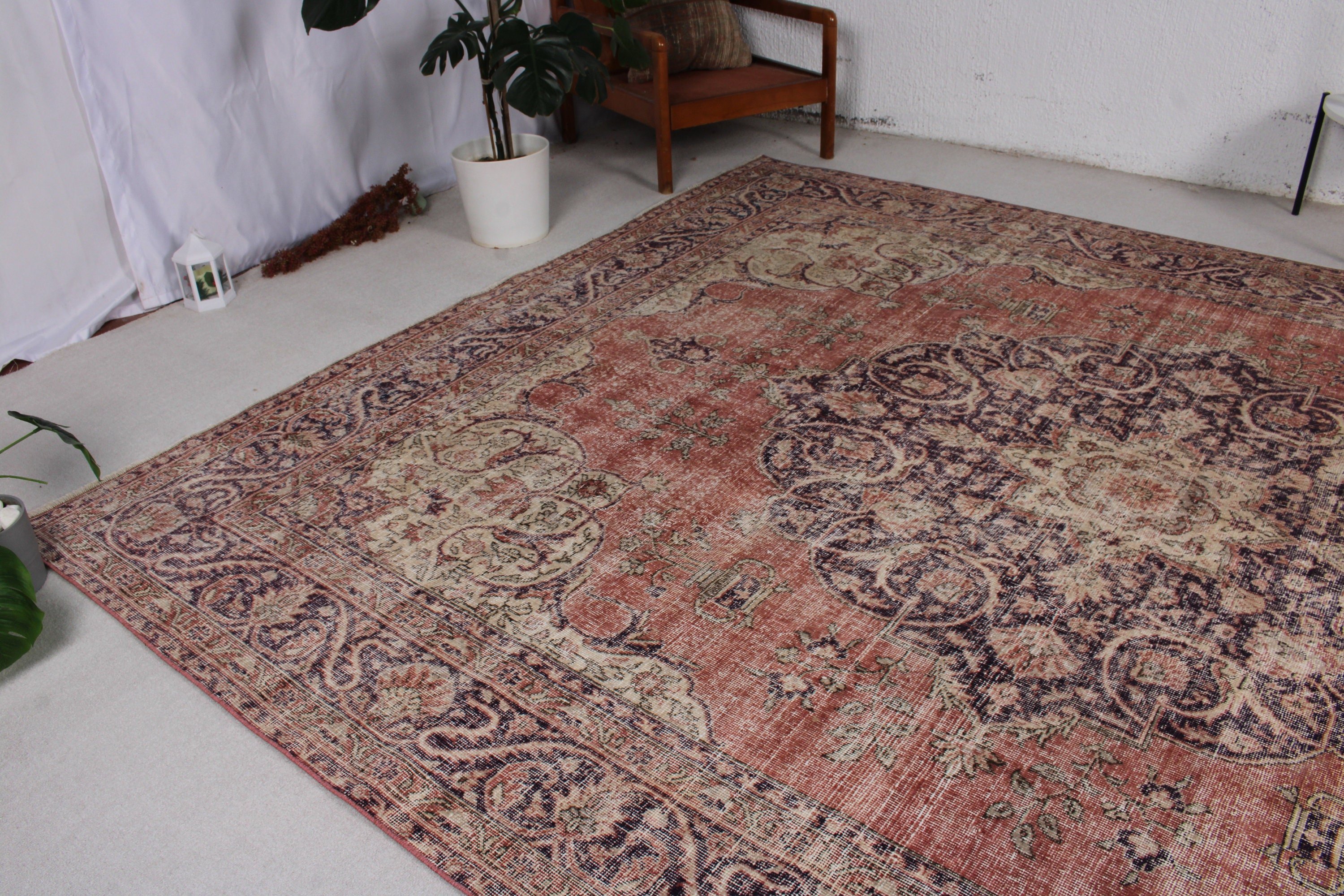 Floor Rug, Vintage Rug, Turkish Rugs, 8.7x11.1 ft Oversize Rugs, Statement Rugs, Oversize Vintage Rugs, Salon Rug, Beige Oriental Rug