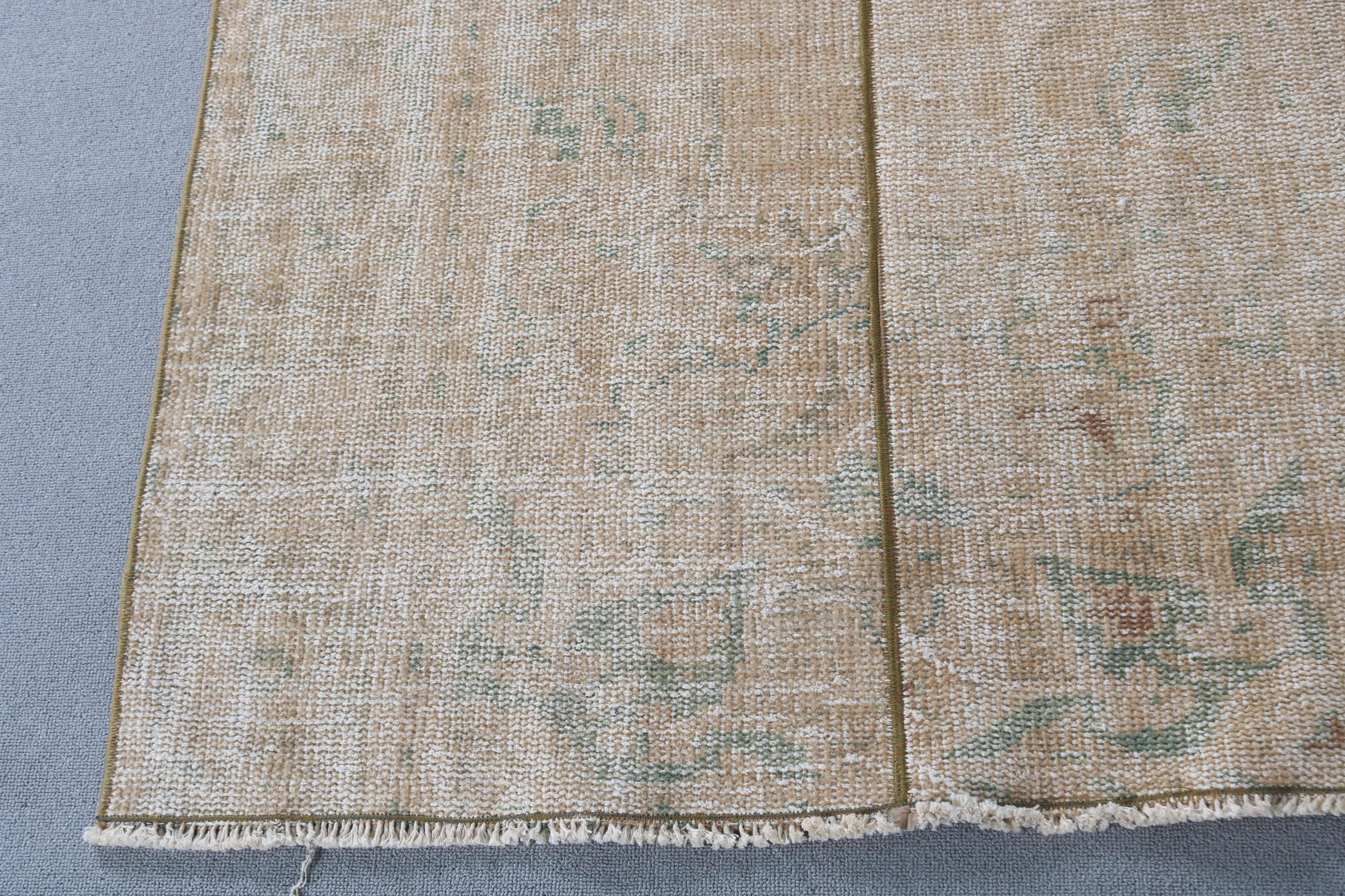 Anadolu Halısı, Vintage Dekor Halısı, Merdiven Halısı, 3.4x9.1 ft Runner Halısı, Koridor Halıları, Kahverengi Yün Halılar, Yer Halısı, Vintage Halılar, Türk Halısı