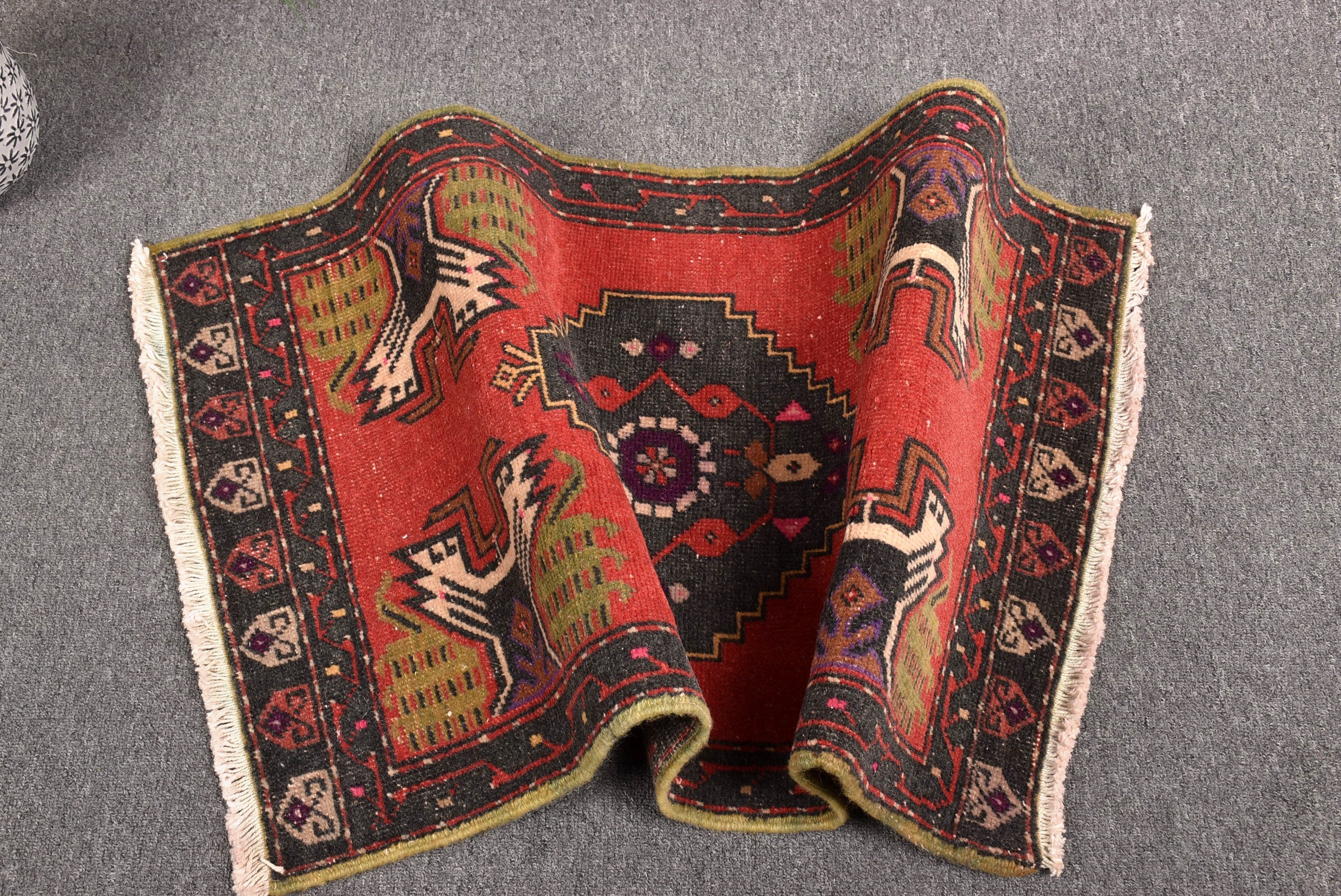 Yatak Odası Halıları, 1.8x3.3 ft Küçük Halı, Çocuk Halıları, Vintage Halı, Boho Halıları, Kırmızı Mutfak Halıları, Türk Halısı, Geometrik Halı, Paspas Halıları