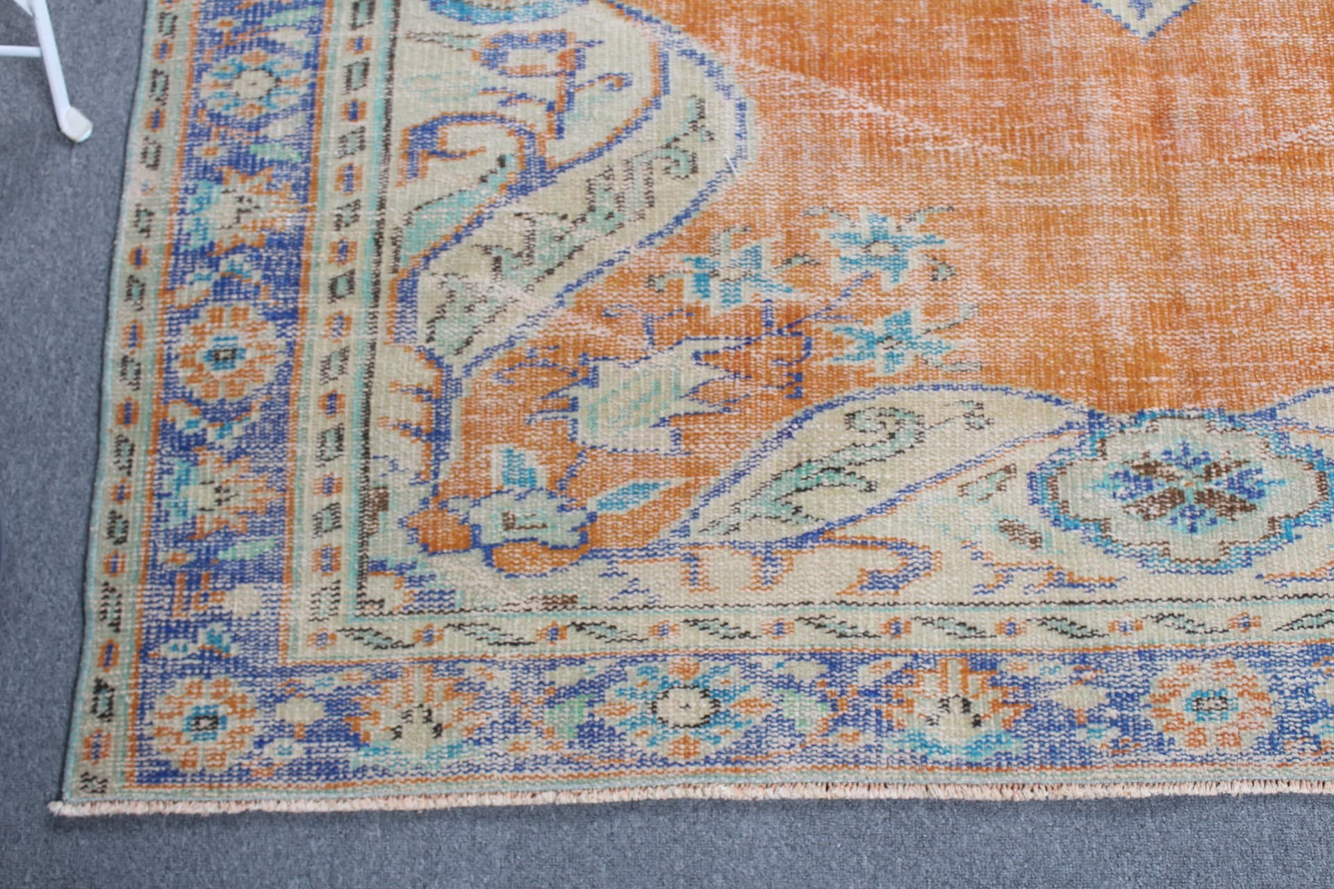 Orange Oushak Rug, Cool Rugs, Outdoor Rugs, Turkish Rug, Bedroom Rugs, Vintage Rugs, Moroccan Rugs, 5.7x8.9 ft Large Rugs, Salon Rug