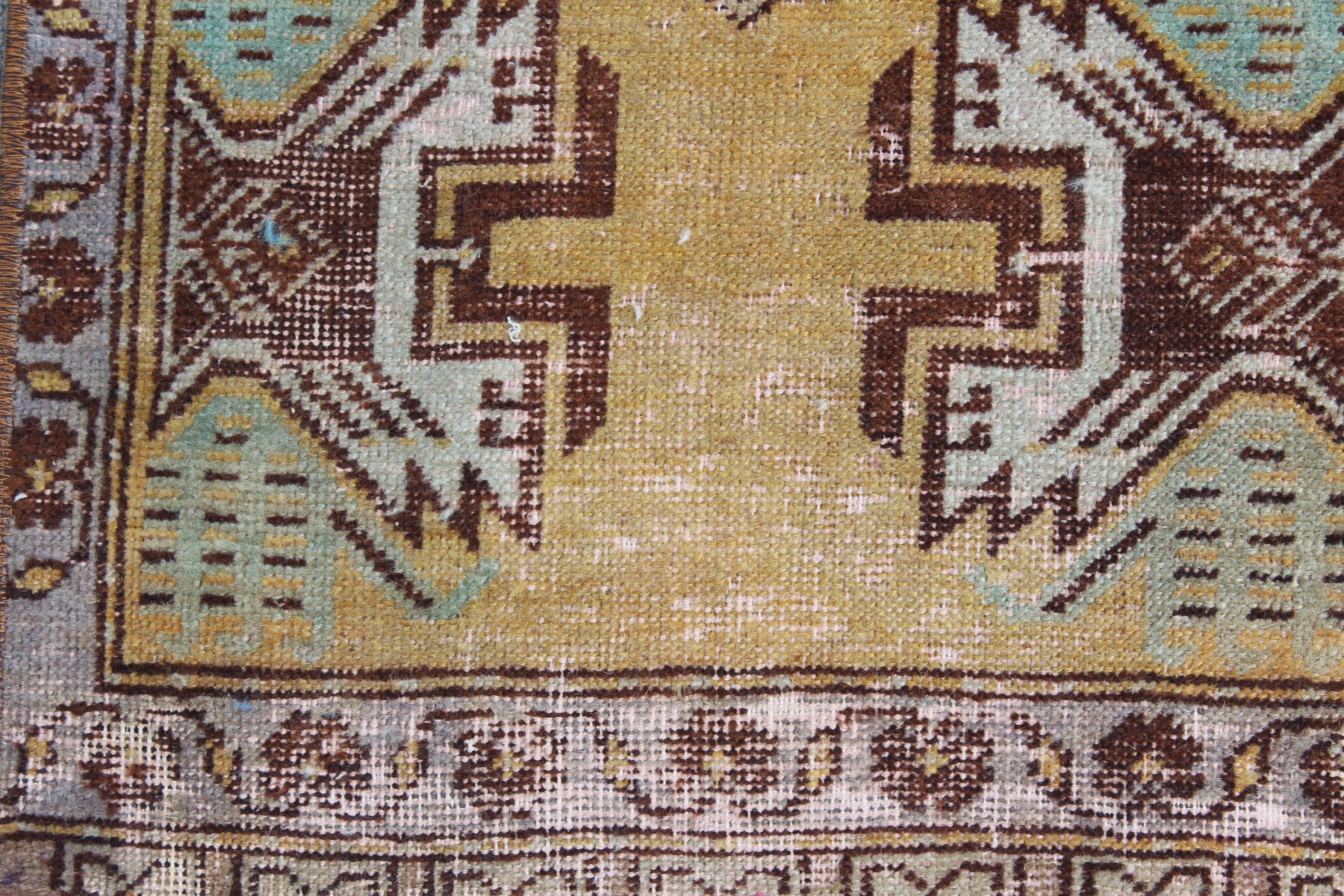 Brown  1.5x3.3 ft Small Rugs, Door Mat Rugs, Anatolian Rug, Vintage Rug, Small Boho Rug, Luxury Rug, Aztec Rug, Turkish Rugs