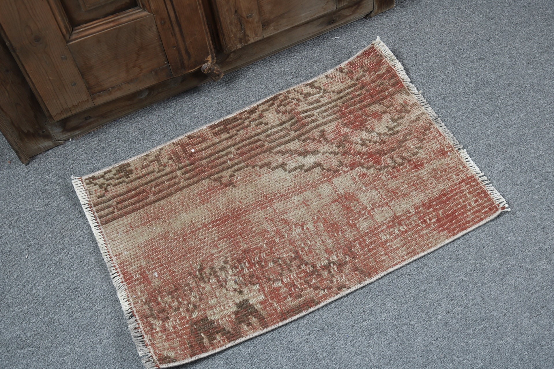 Brown Floor Rug, Kitchen Rugs, Nursery Rugs, Turkish Rugs, Vintage Rugs, Statement Rugs, Rugs for Entry, 1.5x2.2 ft Small Rugs, Boho Rugs