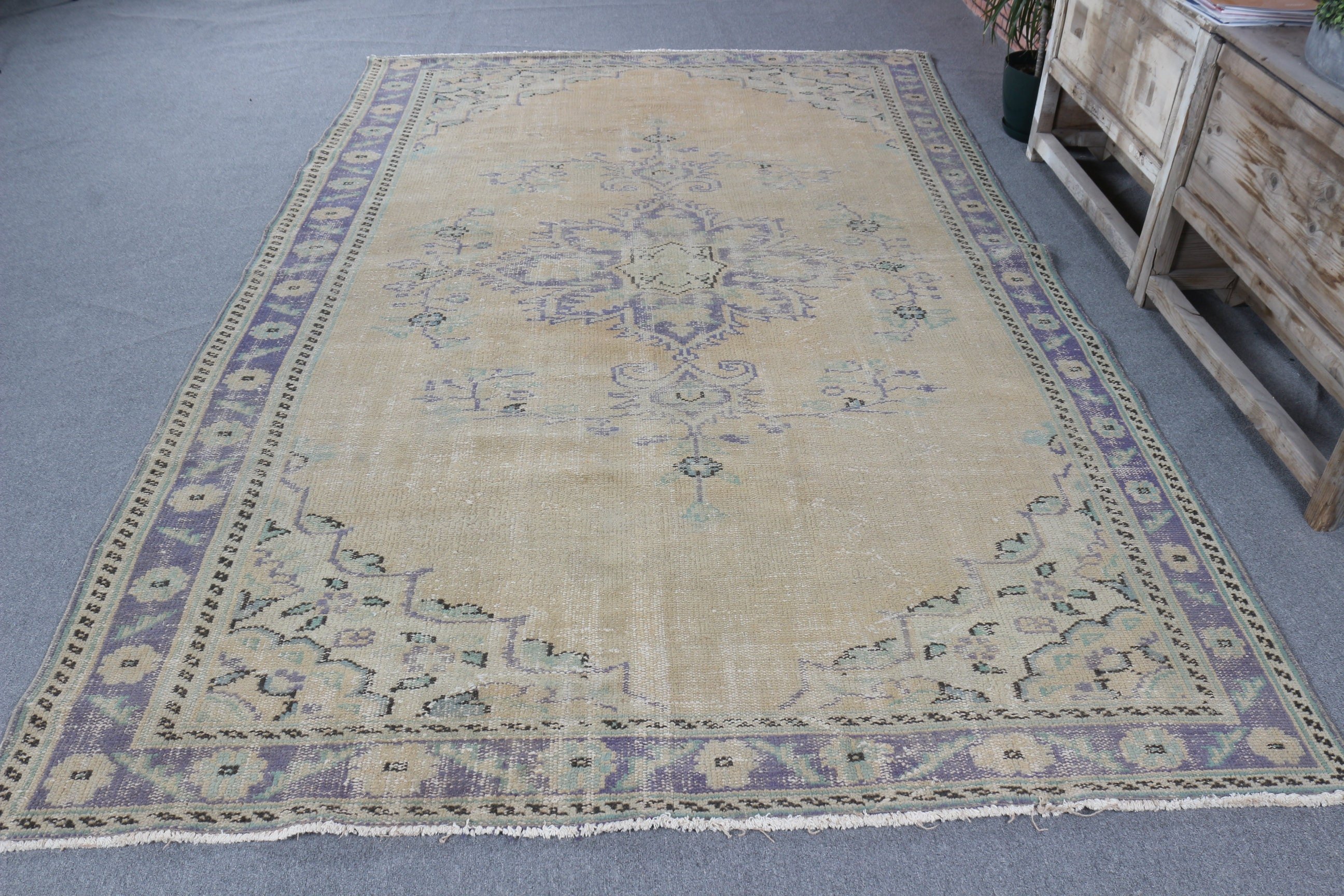 Türk Halıları, 6.3x9.8 ft Büyük Halılar, Bronz Boho Halıları, Oryantal Halılar, Vintage Halılar, Oturma Odası Halıları, Modern Halılar, Büyük Vintage Halılar