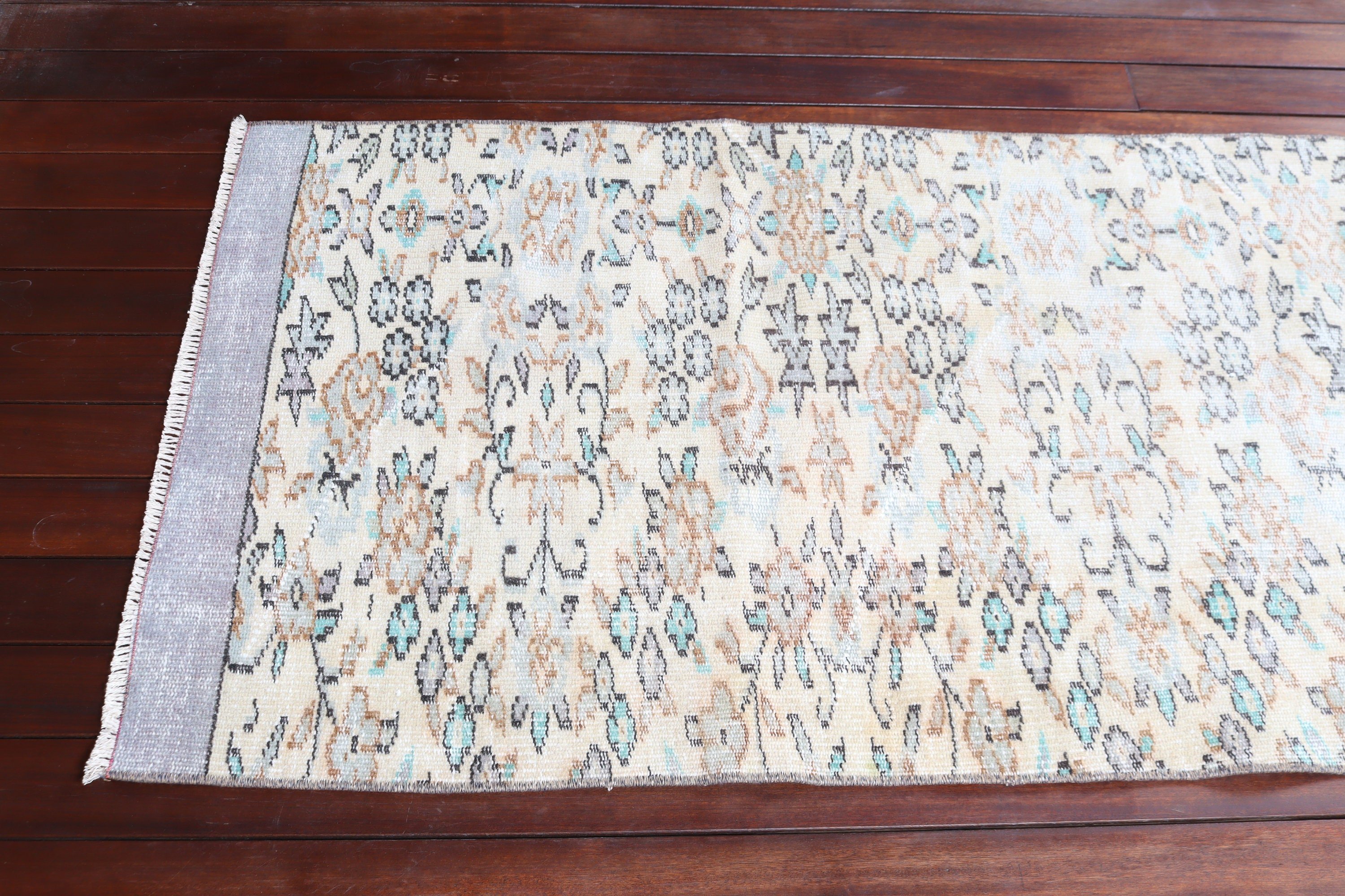 2.8x7.7 ft Runner Halılar, Düz Dokuma Halılar, Boho Halılar, Vintage Halılar, Türk Halıları, Bej Zemin Halıları, Koridor Halıları, Yer Halıları, Koridor Halıları