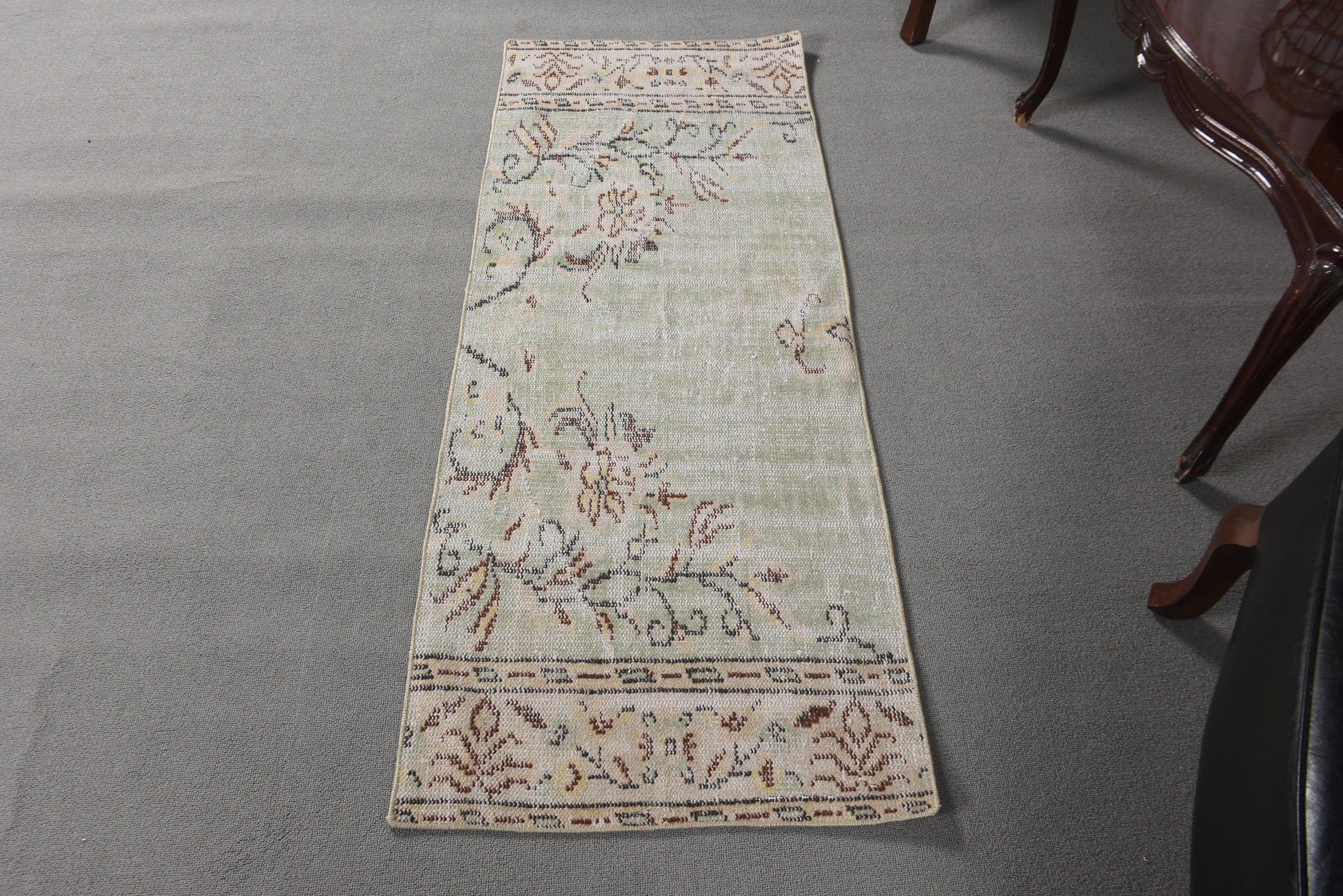 Beige Flatweave Rug, Beni Ourain Runner Rugs, Vintage Rugs, Neutral Rugs, Long Runner Rugs, Turkish Rug, 2x5.1 ft Runner Rug, Oriental Rug