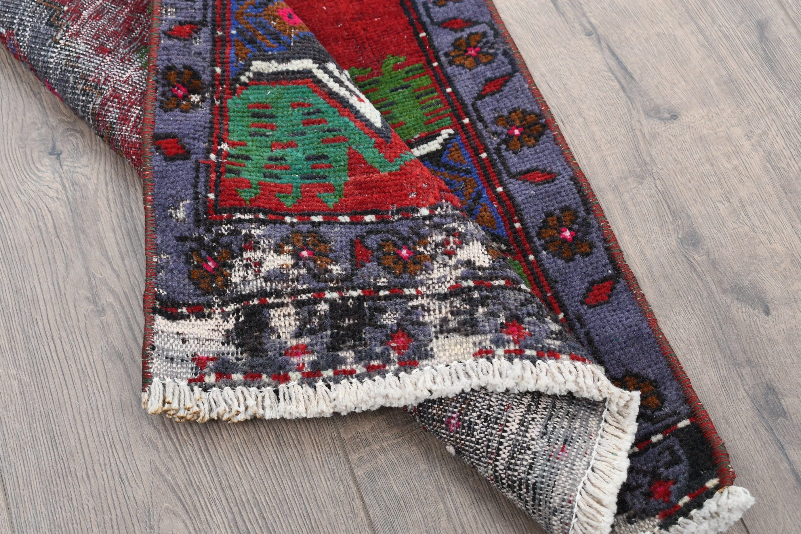 Car Mat Rugs, Vintage Rug, Kitchen Rug, Anatolian Rug, Turkish Rug, Red Floor Rug, Rugs for Bedroom, 1.7x3.1 ft Small Rugs, Wool Rugs