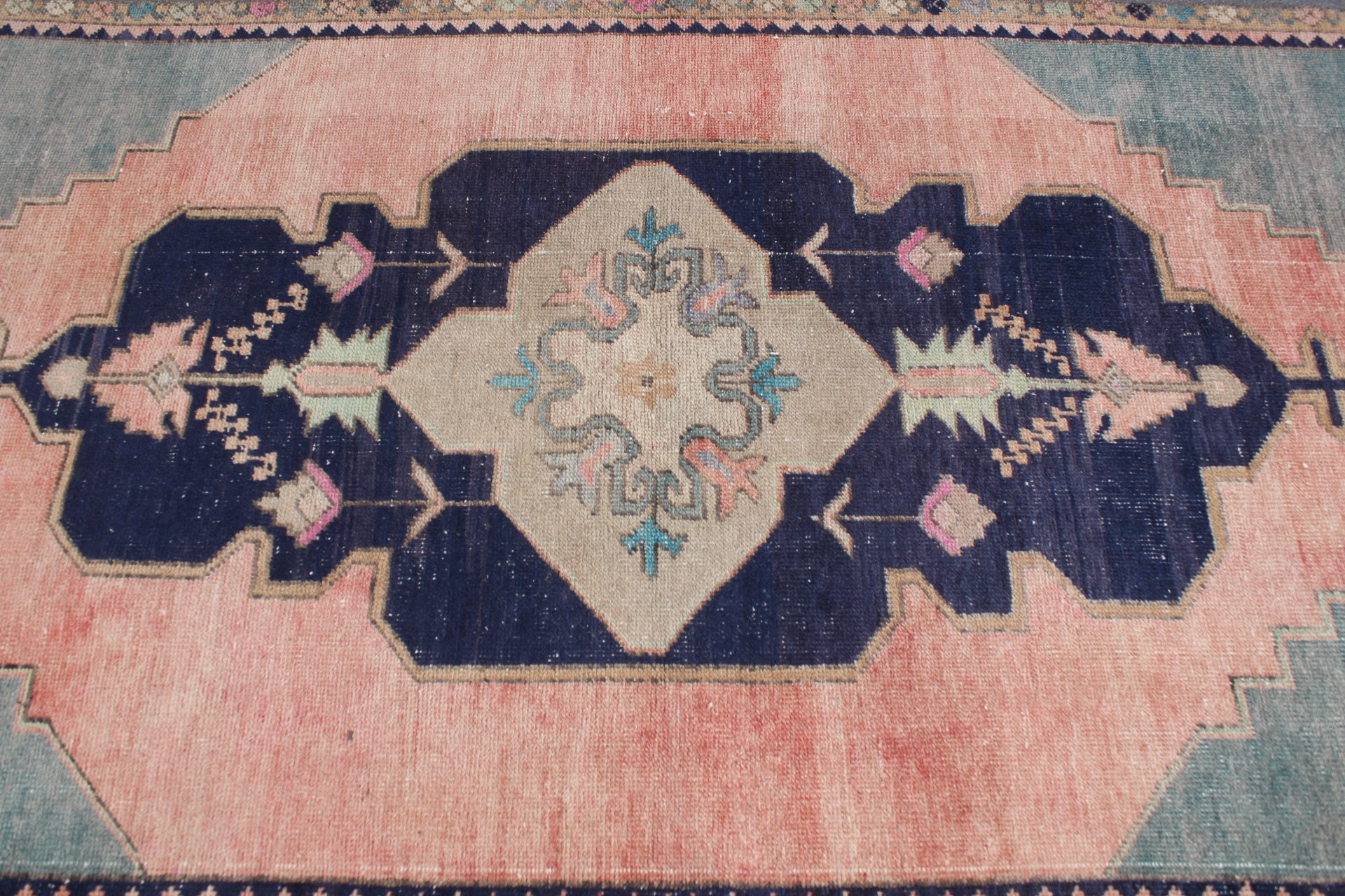 Pink Moroccan Rug, 4.2x8.1 ft Area Rug, Vintage Rug, Turkish Rugs, Floor Rug, Home Decor Rug, Kitchen Rug, Rugs for Area, Abstract Rug