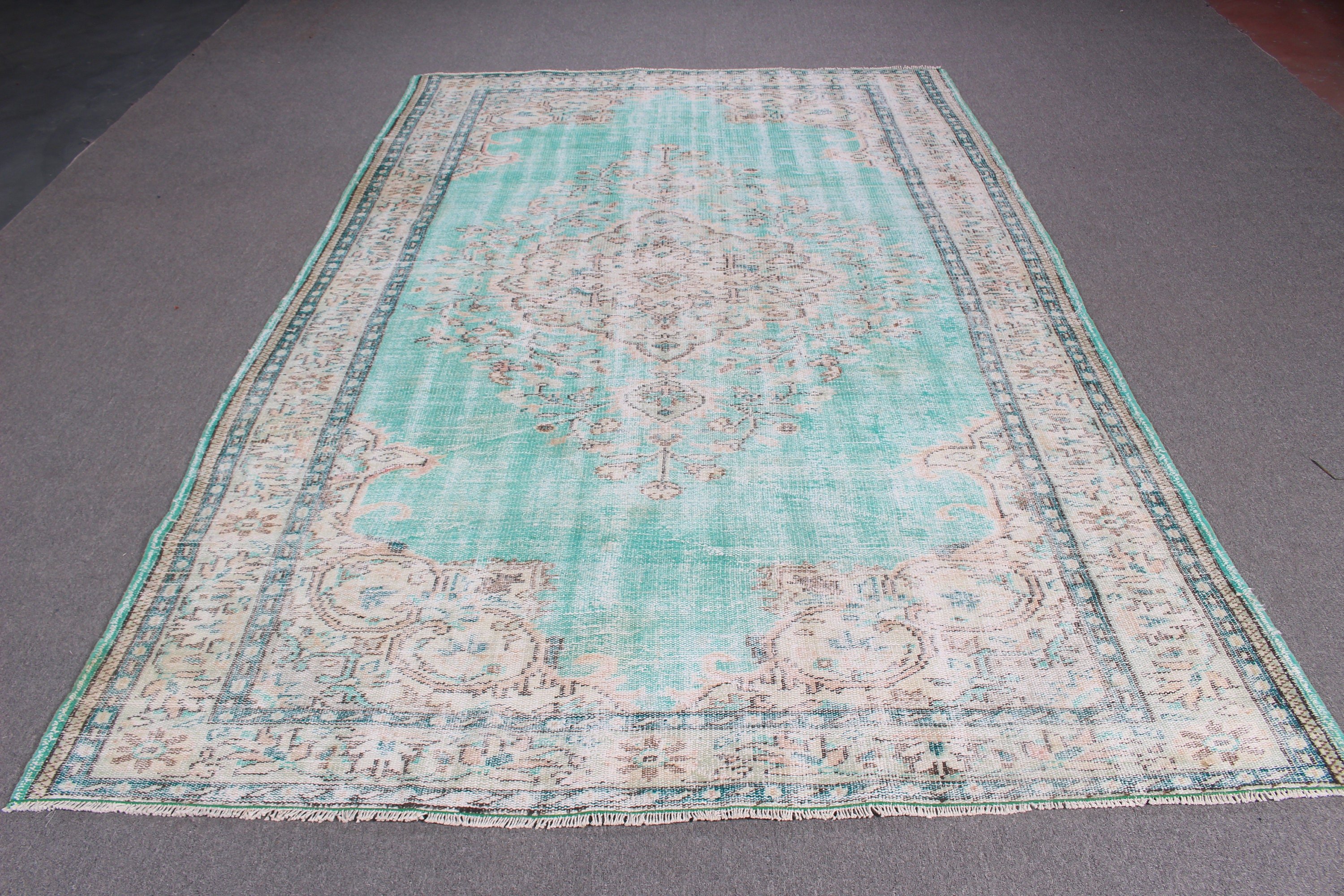 Türk Halısı, Büyük Boho Halıları, Vintage Halılar, Yatak Odası Halıları, 6,3x9,5 ft Büyük Halı, Bej Boho Halısı, Aztek Halıları, Düz Dokuma Halılar, Ev Dekorasyonu Halıları