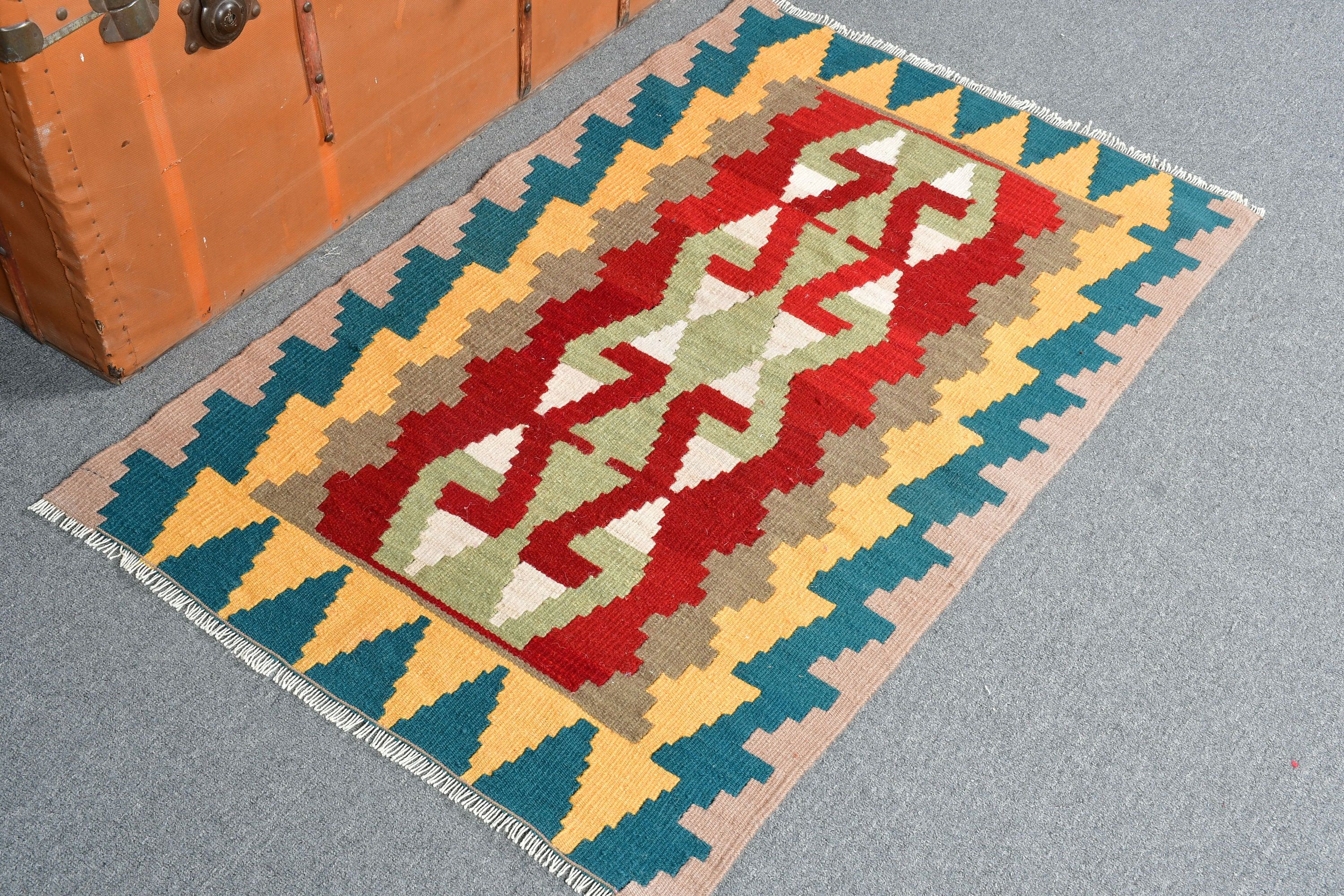 Giriş Halıları, Vintage Halı, Mutfak Halıları, Çocuk Halısı, Kilim, 2,5x3,9 ft Küçük Halılar, Yatak Odası Halısı, Gökkuşağı Soğuk Halı, Türk Halısı, Yün Halı