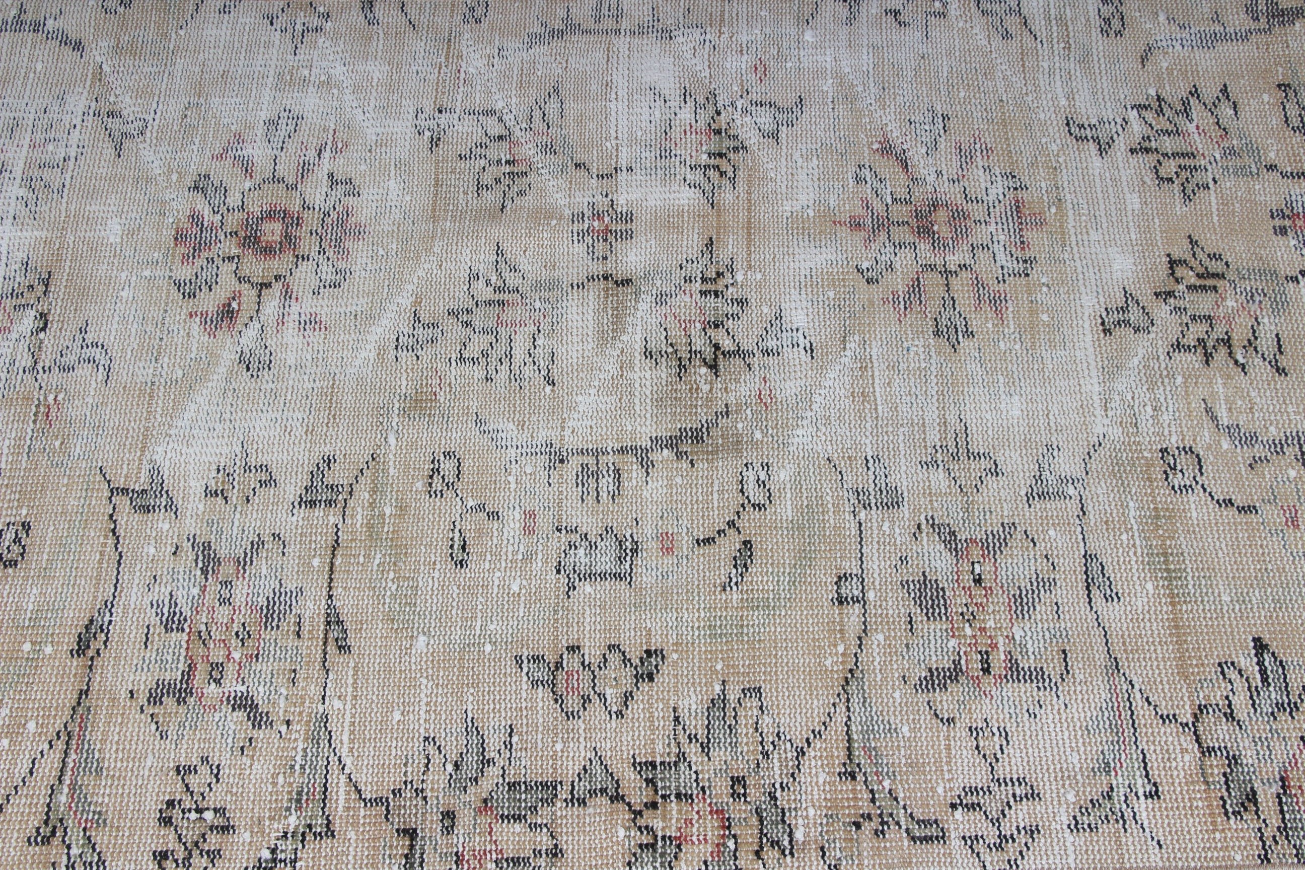 Bej Anadolu Halıları, Vintage Halılar, Koridor Halısı, El Dokuma Halı, 2.6x7.5 ft Runner Halısı, Boho Halıları, Türk Halısı, Vintage Runner Halıları