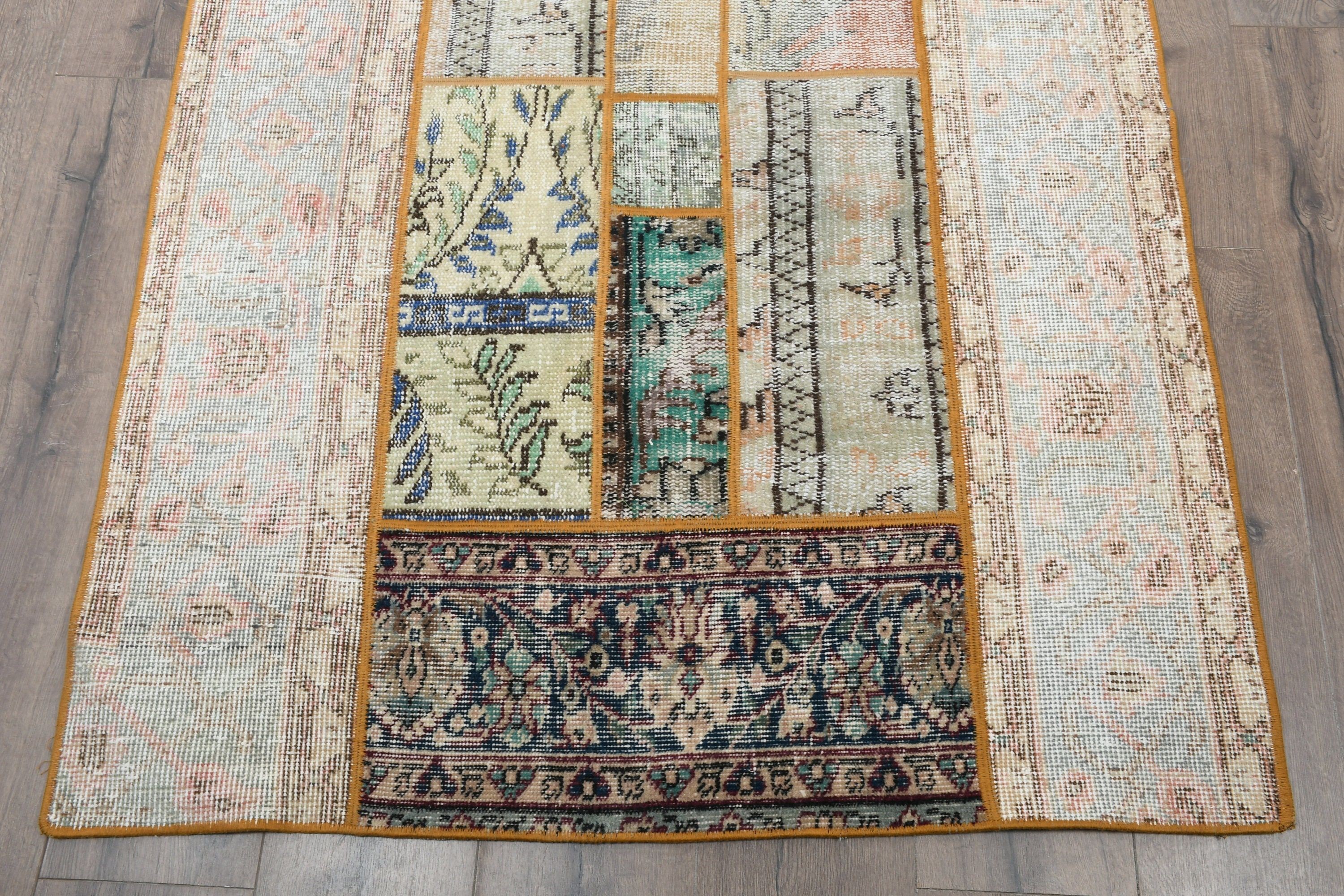 Turkish Rug, Vintage Rug, Rugs for Bedroom, Bedroom Rug, Dining Room Rug, Orange  3.6x8.6 ft Area Rug, Wool Rug, Antique Rug