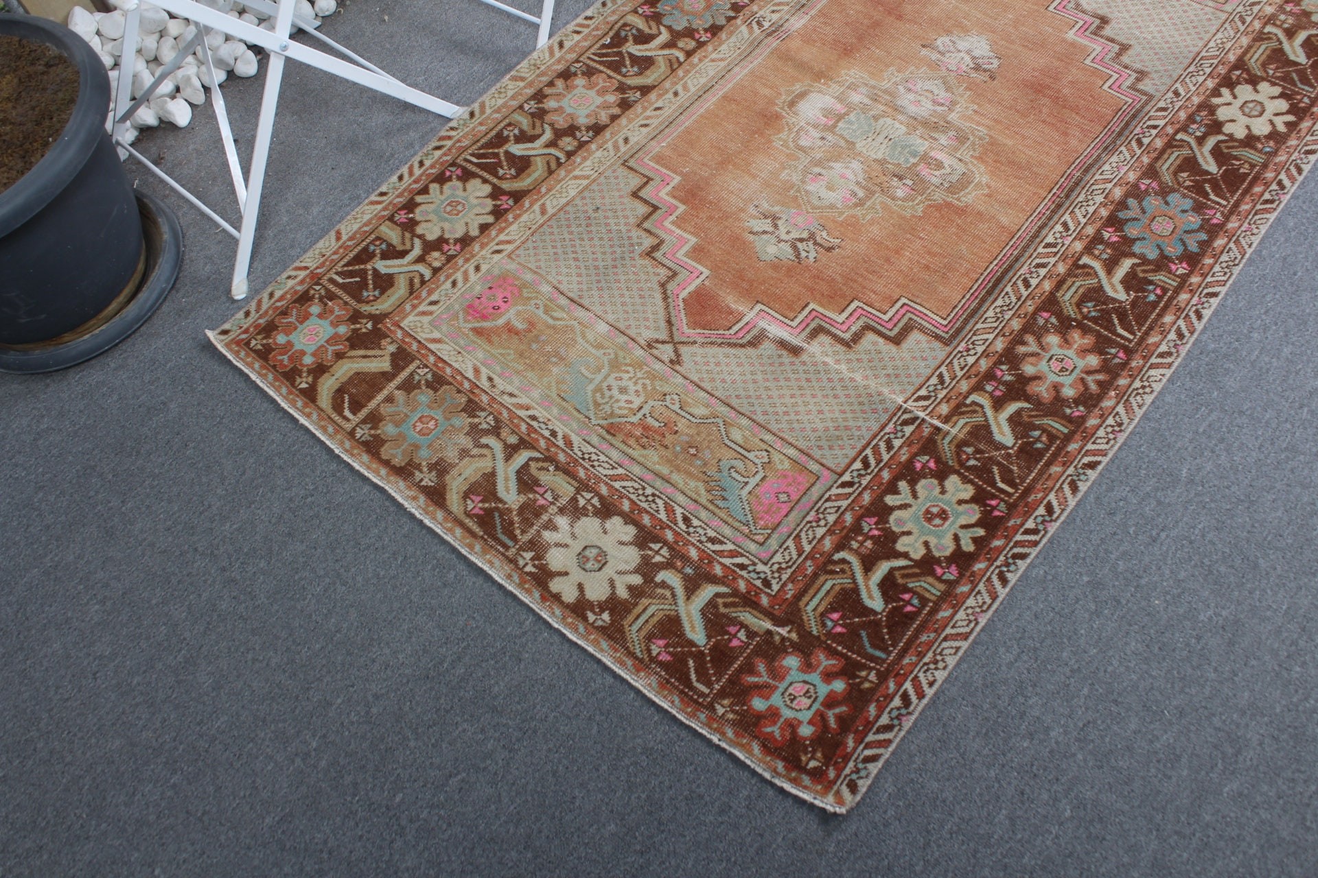 Bedroom Rug, Vintage Rug, Muted Rug, 3.3x5.2 ft Accent Rugs, Kitchen Rugs, Brown Anatolian Rug, Turkish Rug, Nursery Rug