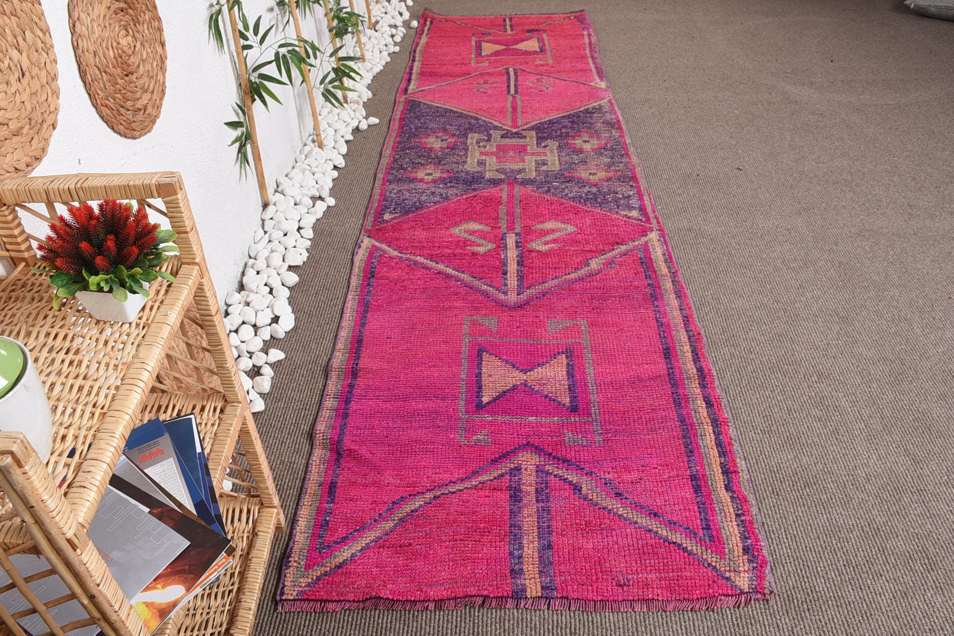 Pale Rug, Moroccan Rugs, Vintage Rugs, Rugs for Kitchen, Kitchen Rug, Turkish Rug, 3.1x11.2 ft Runner Rug, Corridor Rugs, Cool Rugs