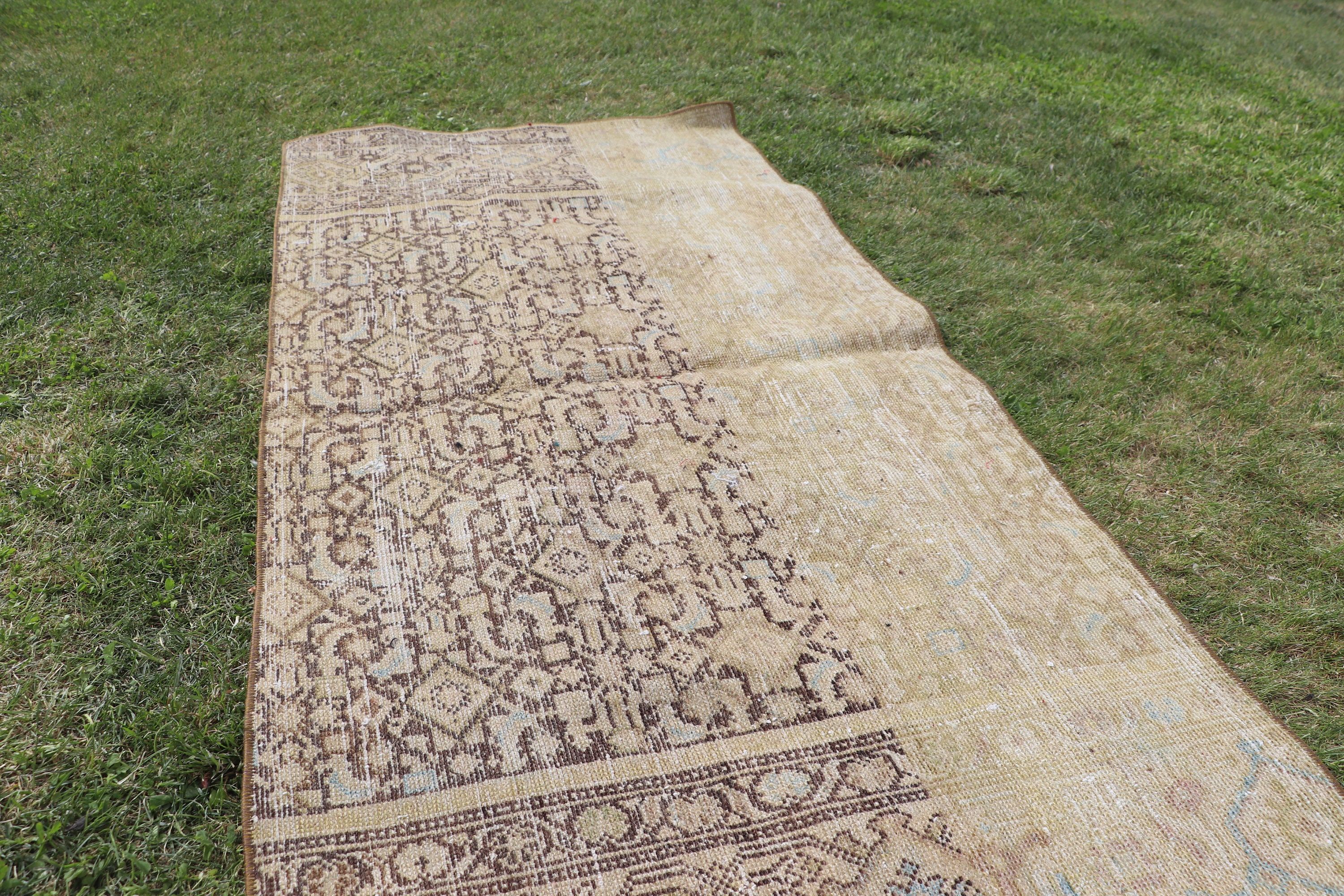 Bath Rug, Handwoven Rugs, Beige  2.4x5.2 ft Small Rugs, Small Vintage Rug, Vintage Rug, Antique Rug, Turkish Rug, Bedroom Rug