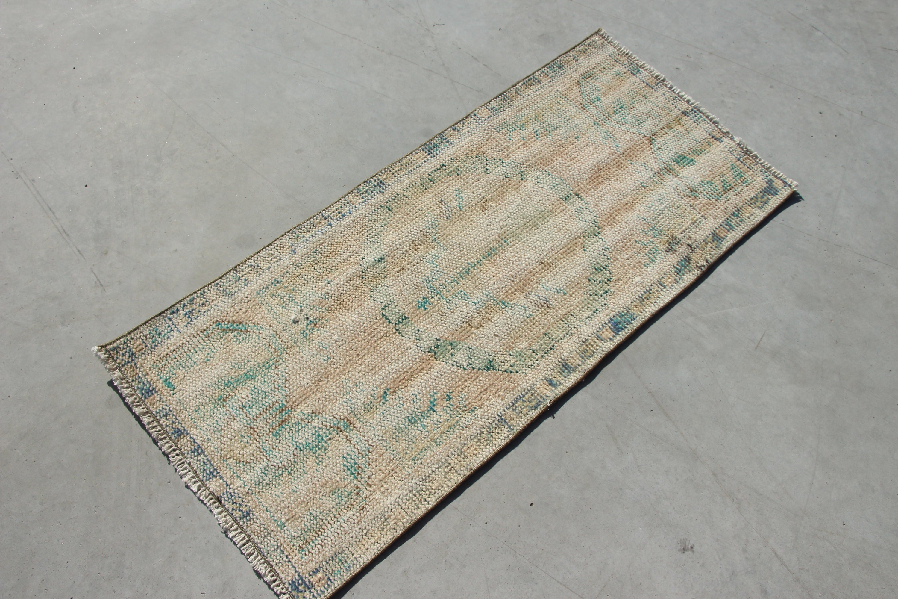 Floor Rug, Kitchen Rug, Turkey Rug, Vintage Rugs, Beige Anatolian Rug, Wall Hanging Rugs, Turkish Rug, 1.8x3.9 ft Small Rugs, Bathroom Rugs