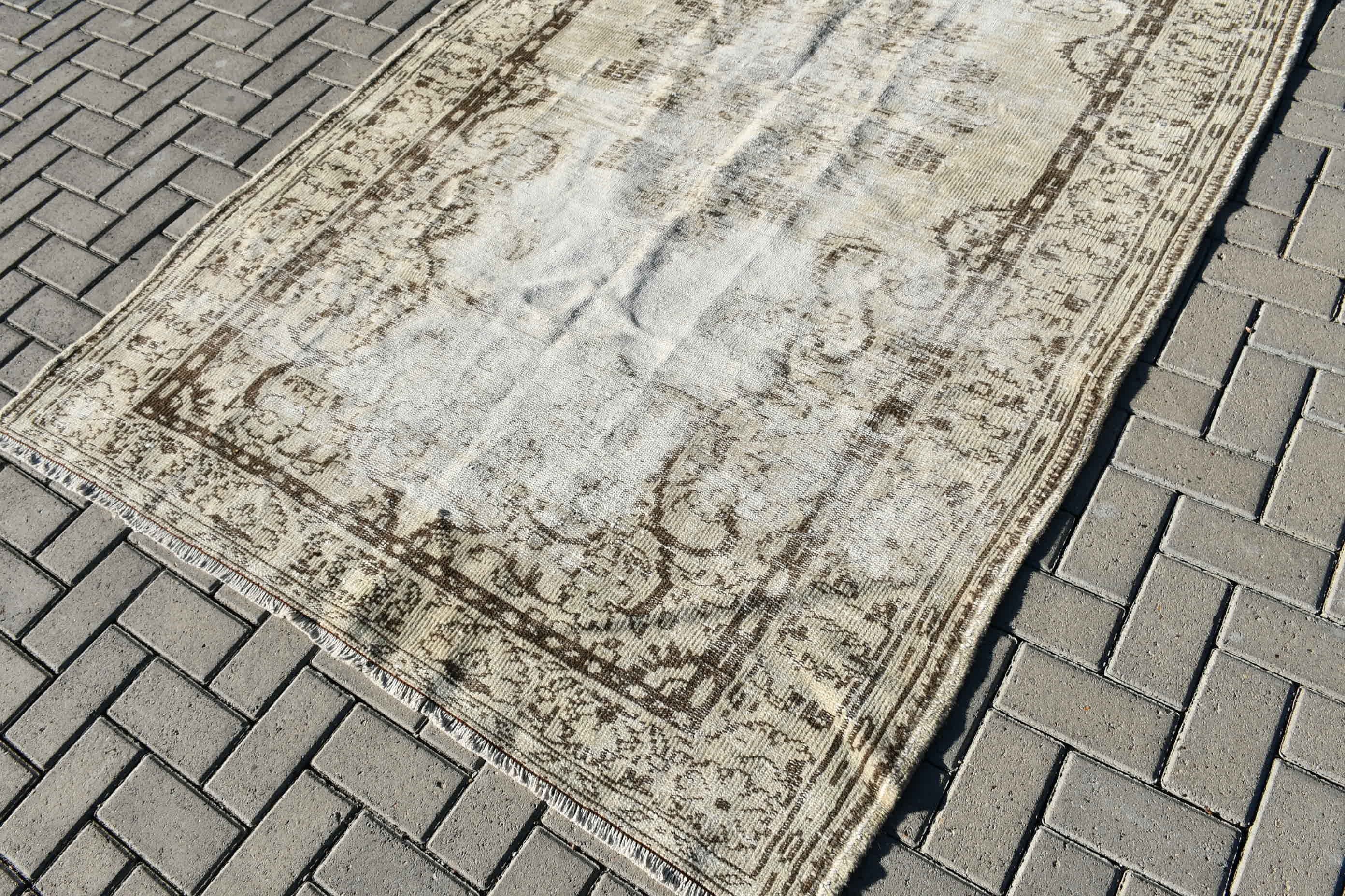 Antique Rugs, Dining Room Rug, Kitchen Rug, Salon Rug, 5.4x8.7 ft Large Rug, Natural Rugs, Turkish Rug, Vintage Rug, White Bedroom Rugs