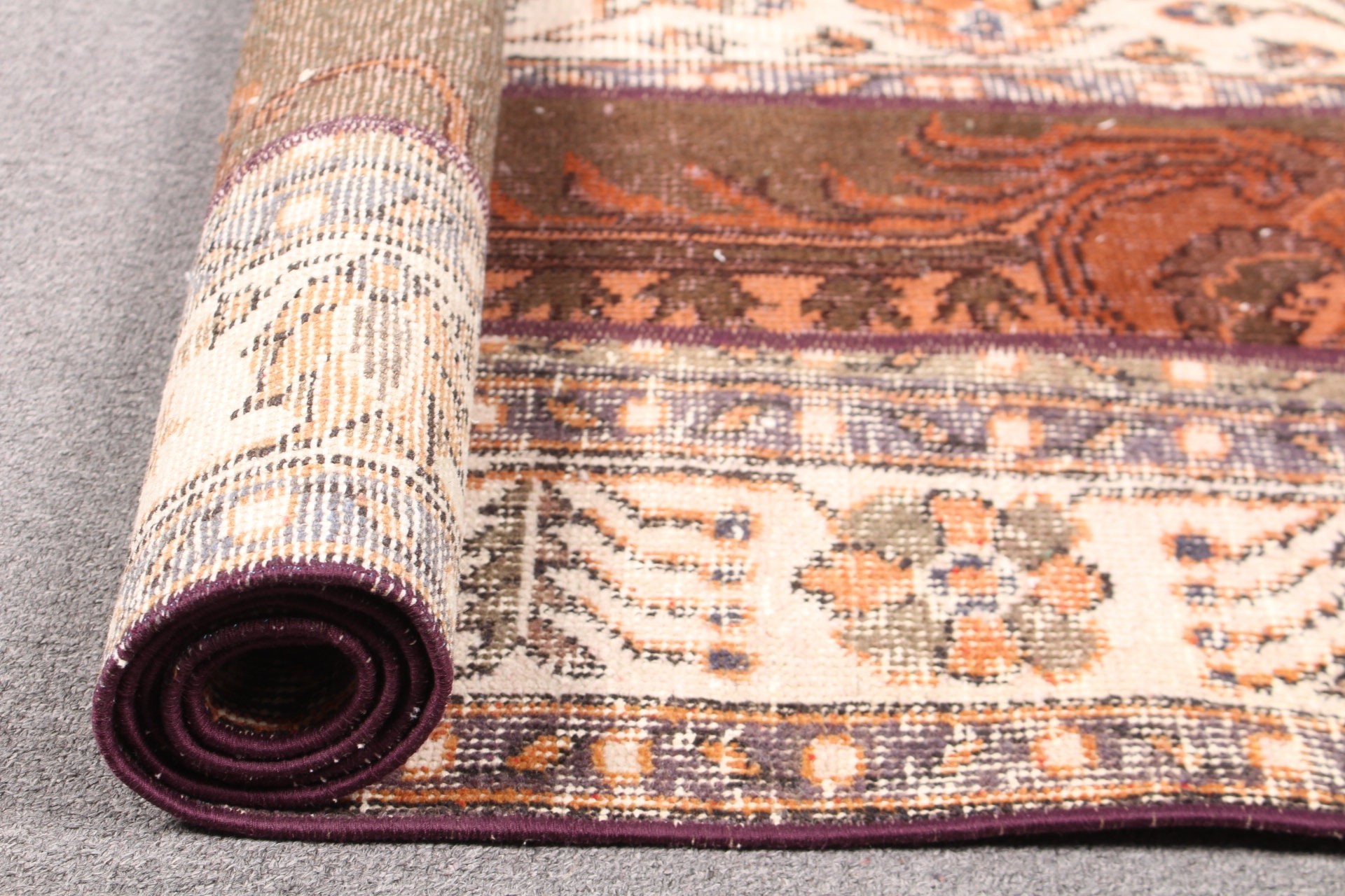 2x5.2 ft Runner Halıları, Koridor Halıları, Mutfak Halıları, Vintage Halı, Yatak Odası Halısı, Bej Yer Halıları, Ev Dekorasyonu Halıları, Türk Halısı, Parlak Halılar