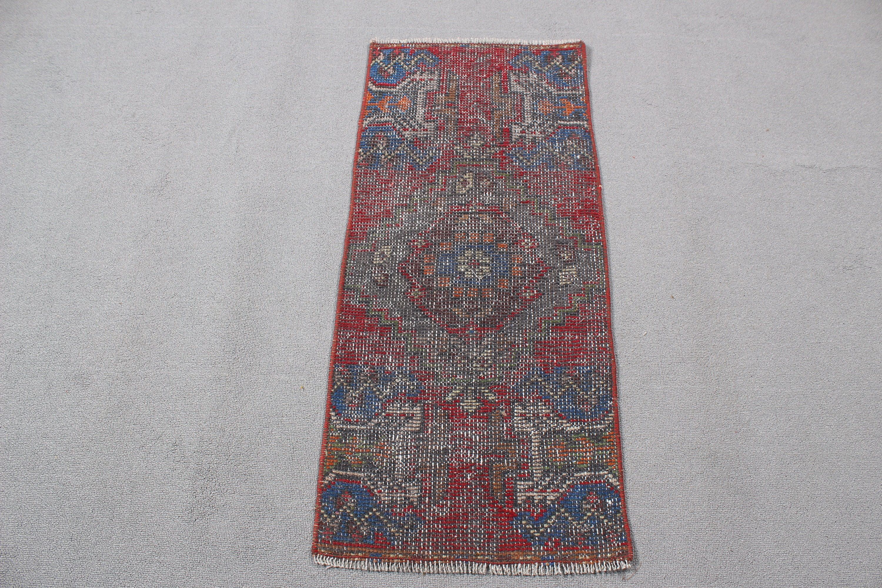 Vintage Rug, Rugs for Entry, Car Mat Rugs, Red Anatolian Rug, Turkish Rugs, Luxury Rugs, Wall Hanging Rug, Boho Rugs, 1.3x3 ft Small Rug