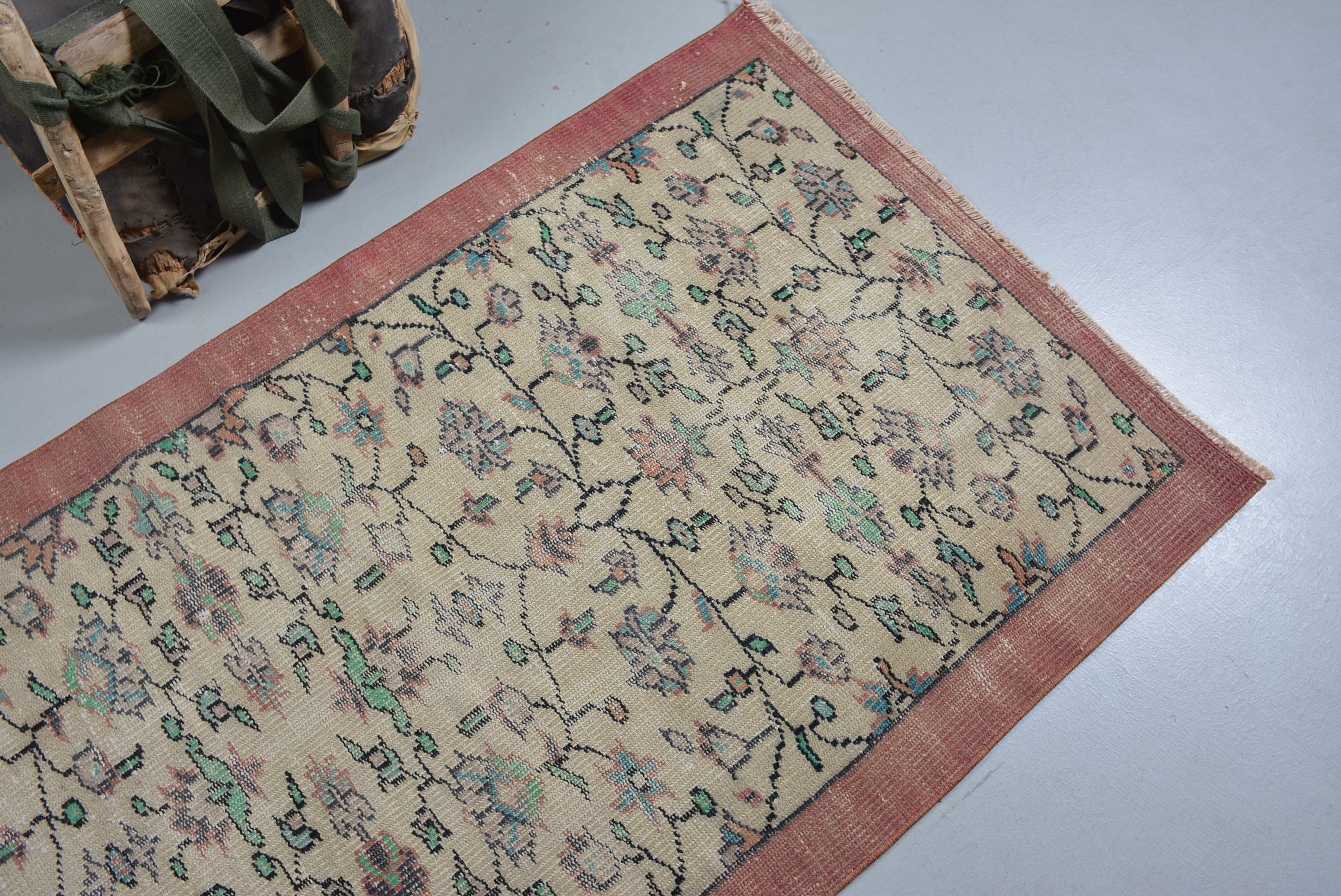 Mutfak Halısı, Türk Halısı, Vintage Halılar, Retro Halı, 3x5,3 ft Aksan Halıları, Kabile Türk Halısı Halıları, Giriş Halısı, Yatak Odası Halıları, Fas Halısı