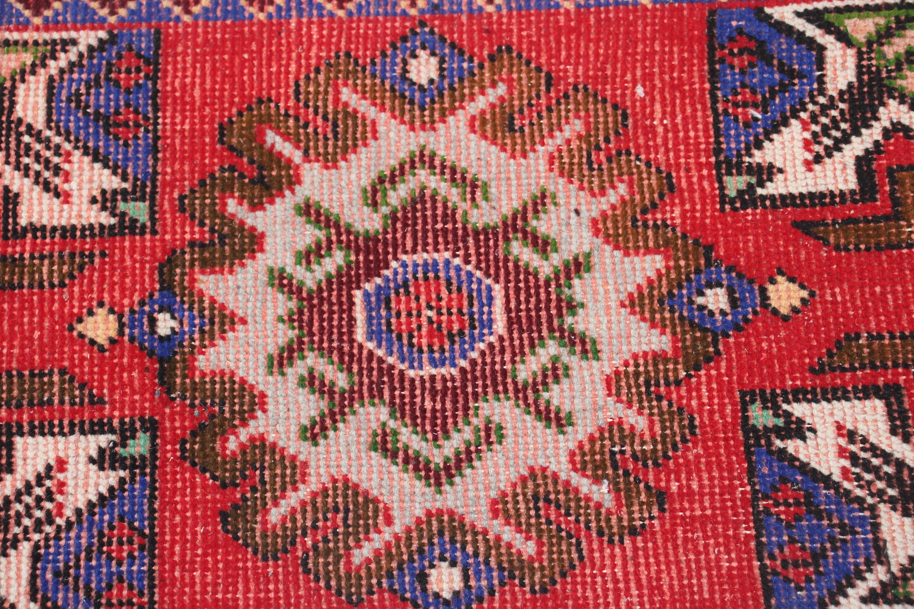 Door Mat Rugs, 1.5x2.8 ft Small Rugs, Entry Rug, Floor Rugs, Turkish Rug, Red Handwoven Rugs, Rugs for Bedroom, Vintage Rugs, Neutral Rugs