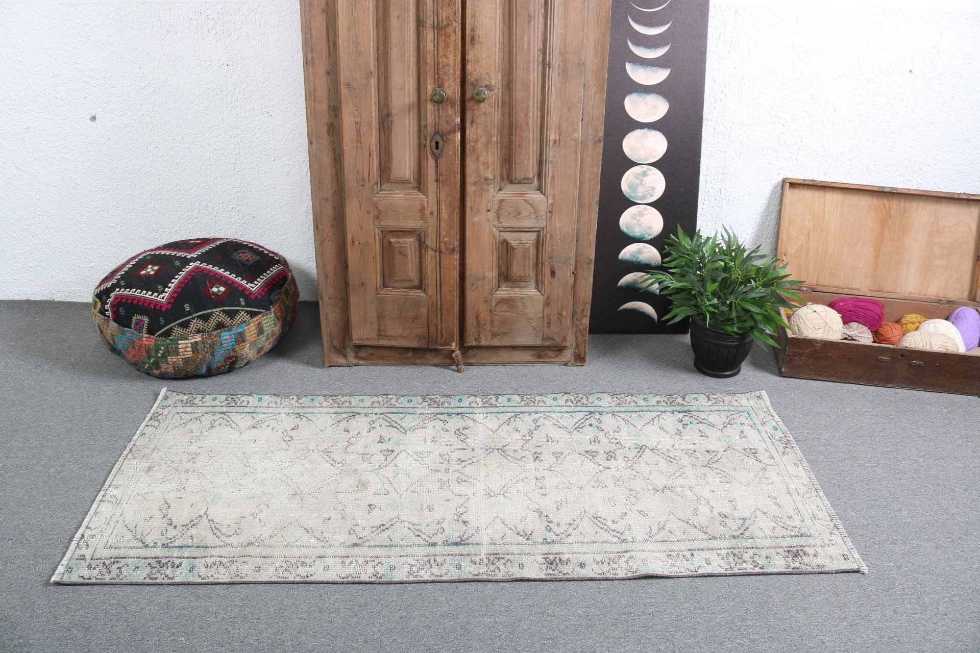 Havalı Halılar, Dekoratif Halı, Mutfak Halısı, Türk Halısı, Kabile Halısı, 2,7x6,1 ft Vurgulu Halılar, Vintage Halı, Ev Dekor Halısı, Bej Oryantal Halılar