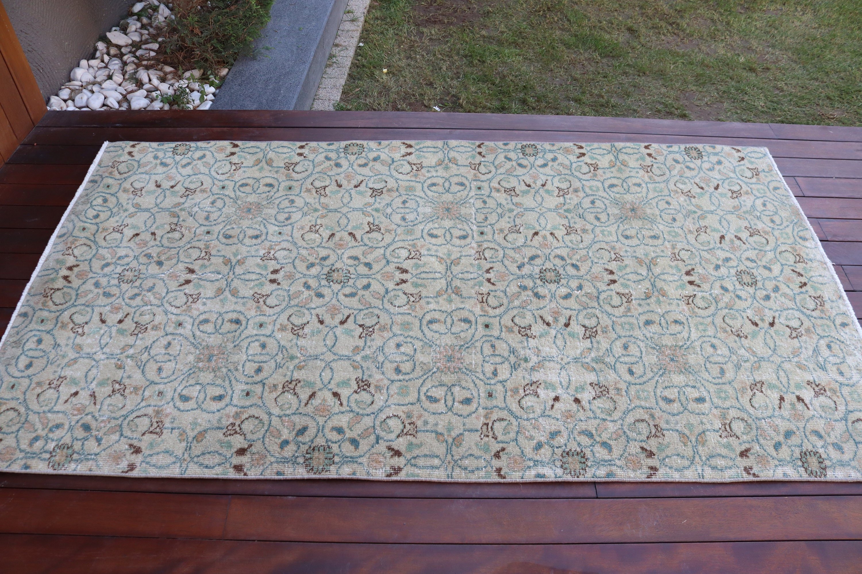 Flatweave Rugs, Antique Rugs, Vintage Area Rug, Beige Kitchen Rug, 3.7x6.7 ft Area Rug, Outdoor Rugs, Turkish Rug, Indoor Rug, Vintage Rugs