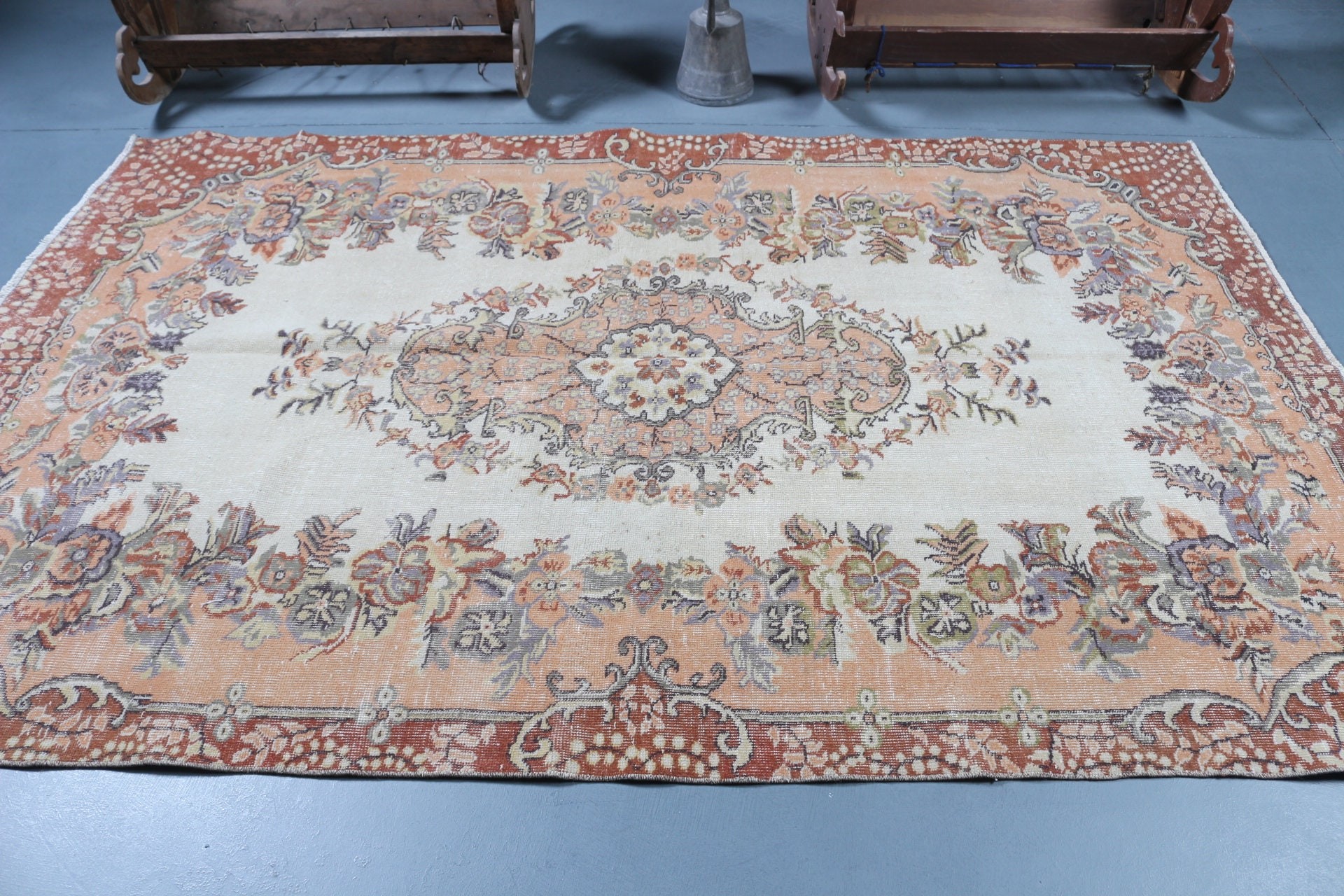 Bedroom Rugs, Old Rug, Antique Rug, Office Rug, Beige Home Decor Rug, Cool Rugs, Salon Rugs, 5.5x8.5 ft Large Rug, Turkish Rug, Vintage Rug