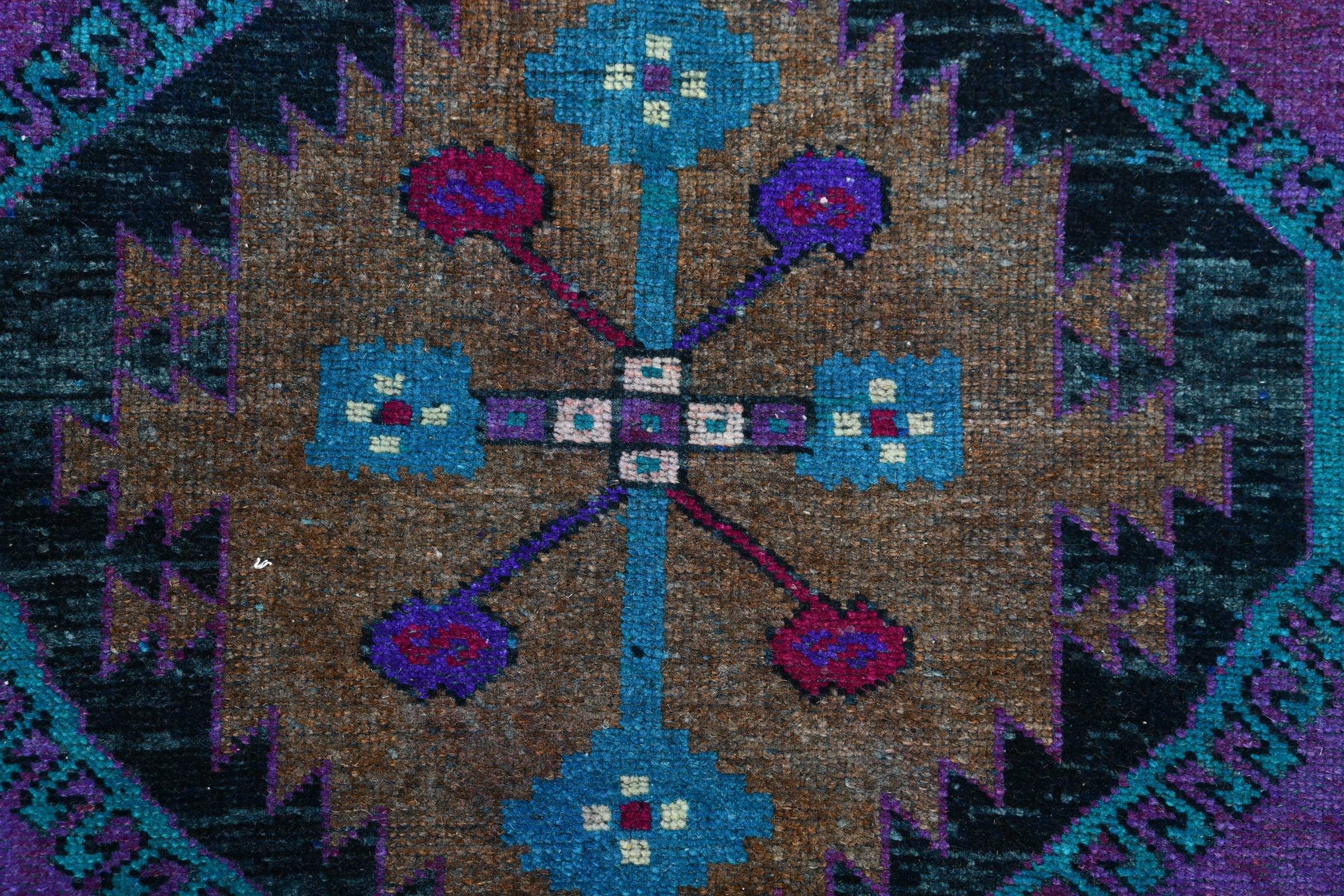 Purple Cool Rug, Vintage Rug, Decorative Rug, 2.3x2.6 ft Small Rugs, Home Decor Rug, Turkish Rugs, Nursery Rug, Bathroom Rug, Floor Rugs