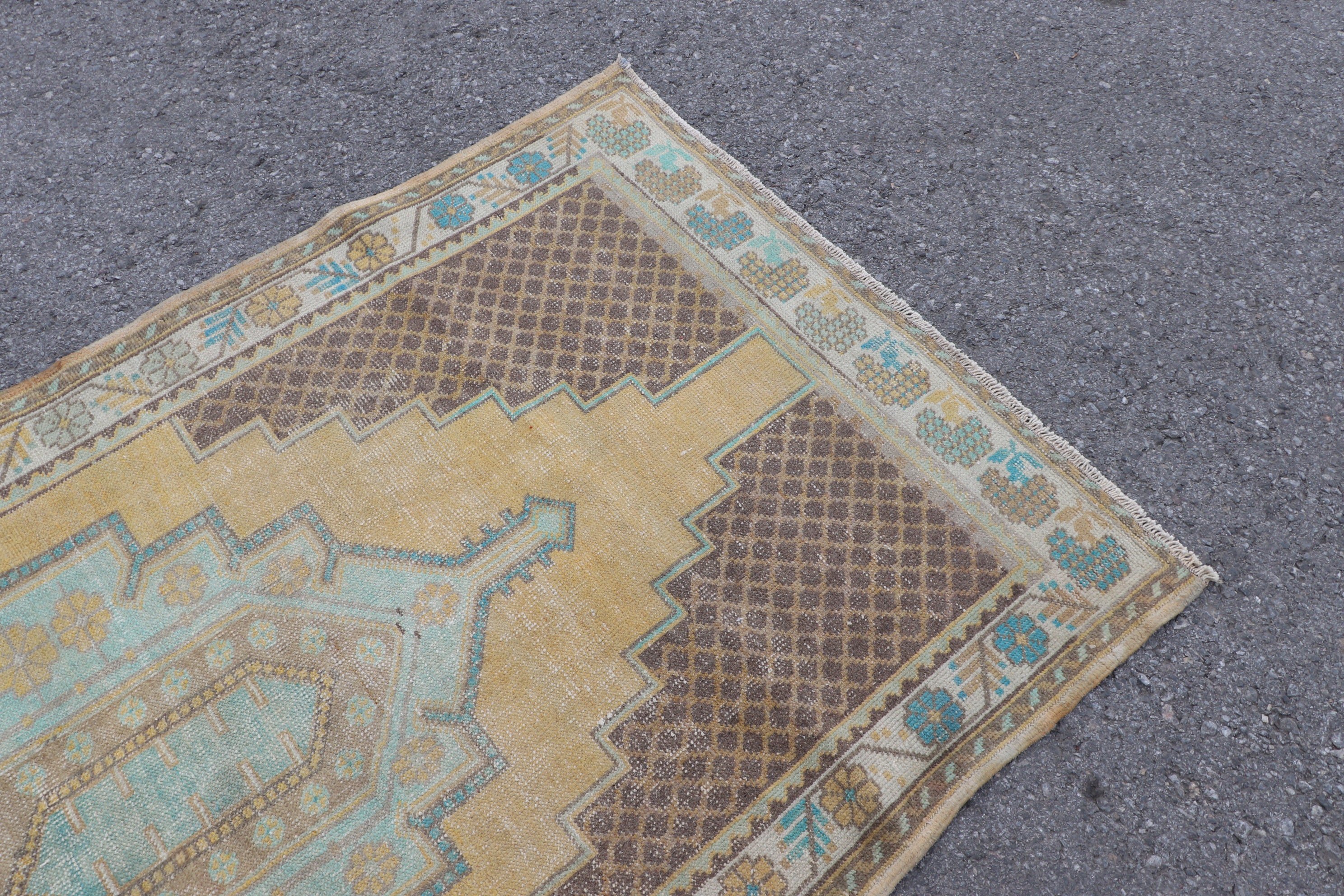 Moroccan Rugs, Yellow Home Decor Rug, Turkish Rug, Dining Room Rug, 3.7x7.3 ft Area Rugs, Cool Rugs, Pastel Rug, Vintage Rugs, Nursery Rug