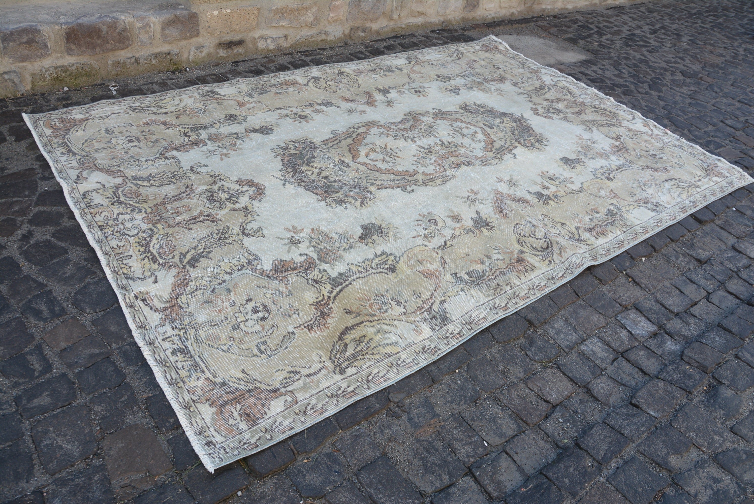 Living Room Rug, Oriental Rugs, Vintage Rug, Colorful Rug, 6.8x10.1 ft Large Rugs, Turkish Rug, Rugs for Living Room, Art Rugs, Bedroom Rug
