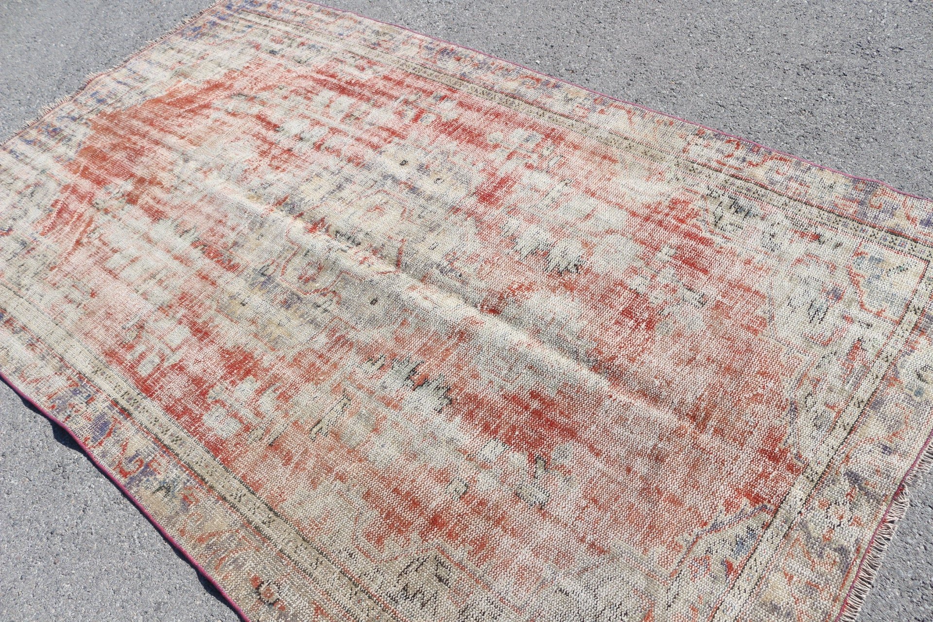 Vintage Rugs, Boho Rug, Turkish Rug, Oriental Rug, Bedroom Rug, Red  5.2x8.9 ft Large Rugs, Dining Room Rug, Rugs for Salon