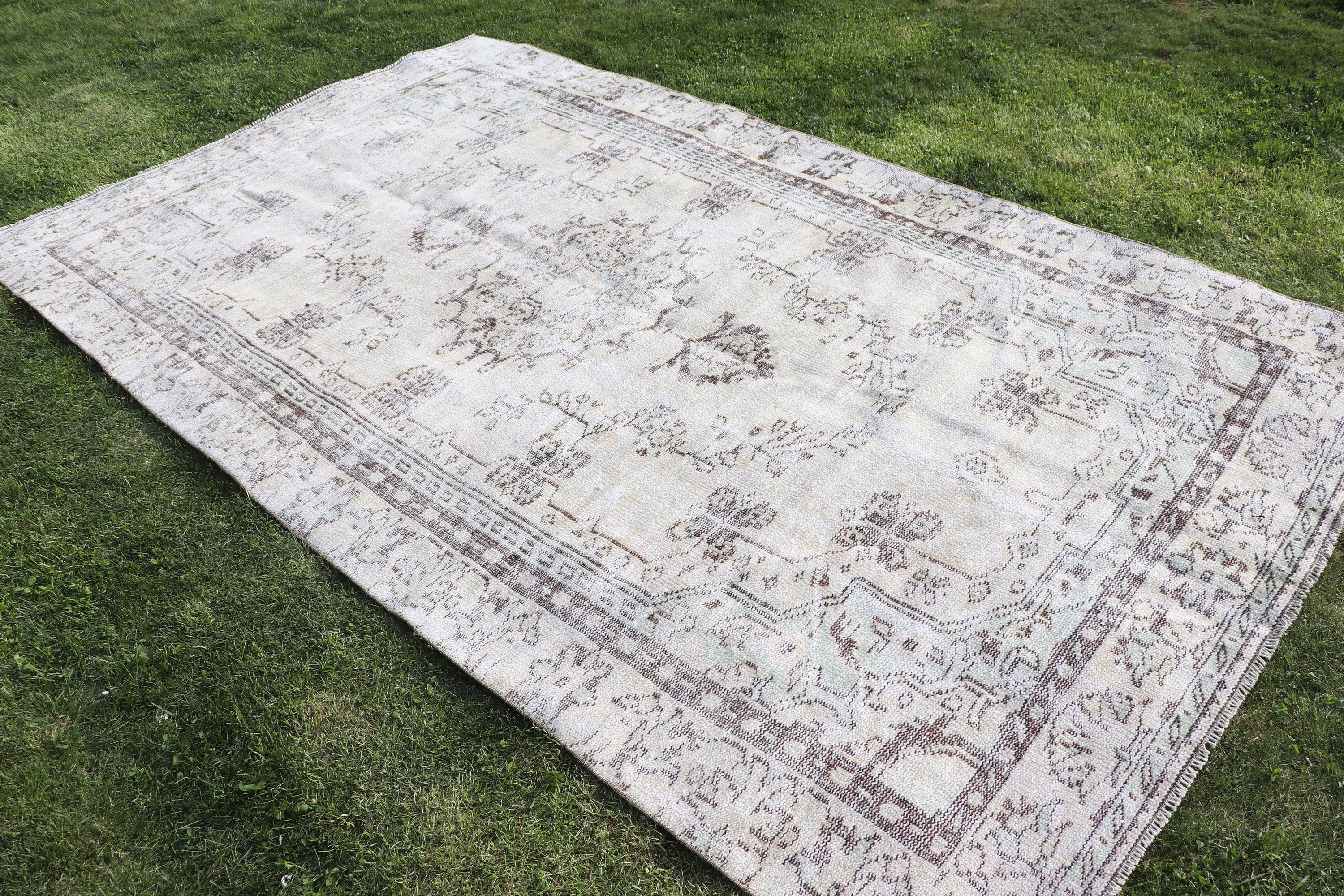 Floor Rug, Large Oushak Rug, Vintage Rugs, Beige Luxury Rugs, Modern Rugs, Turkish Rug, Large Vintage Rugs, 5.6x9.6 ft Large Rugs