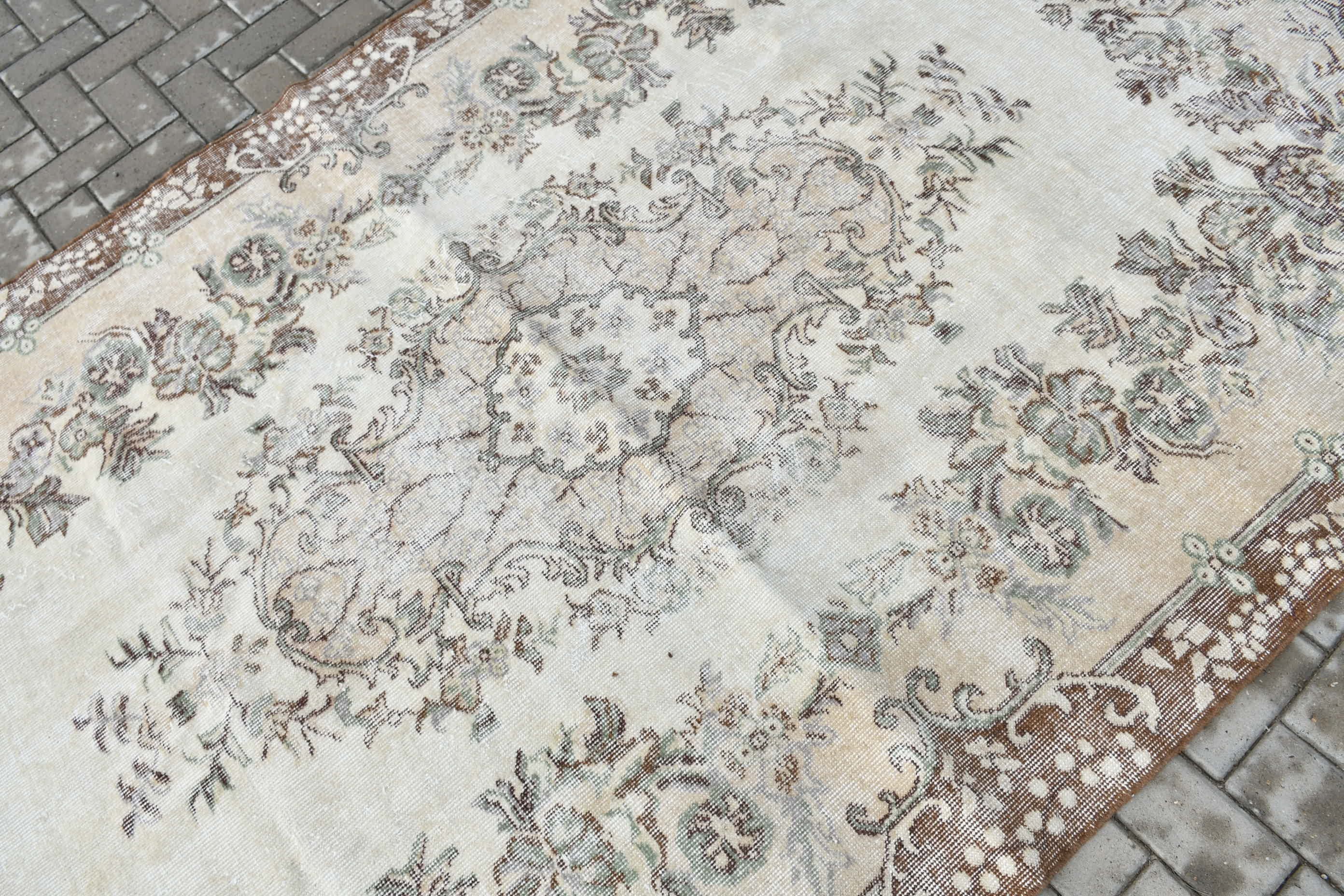 Living Room Rug, Home Decor Rugs, Turkish Rug, Cool Rugs, Old Rug, Beige Kitchen Rugs, Dining Room Rug, Vintage Rugs, 5.4x8.9 ft Large Rugs