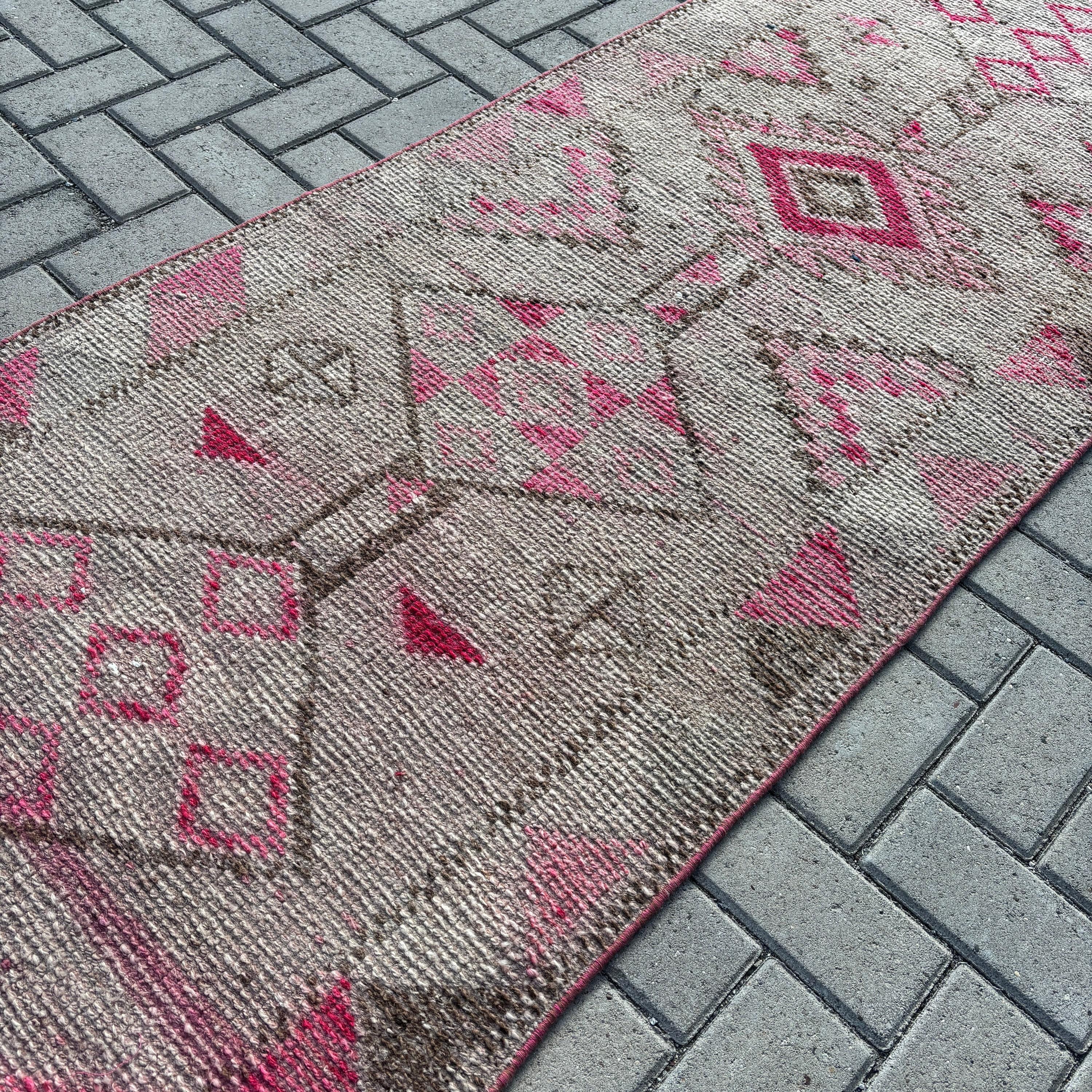 Vintage Halı, Gri Geometrik Halılar, Beni Ourain Yolluk Halıları, Mutfak Halıları, 2.8x12.3 ft Yolluk Halıları, Yer Halısı, Uzun Yolluk Halısı, Türk Halıları