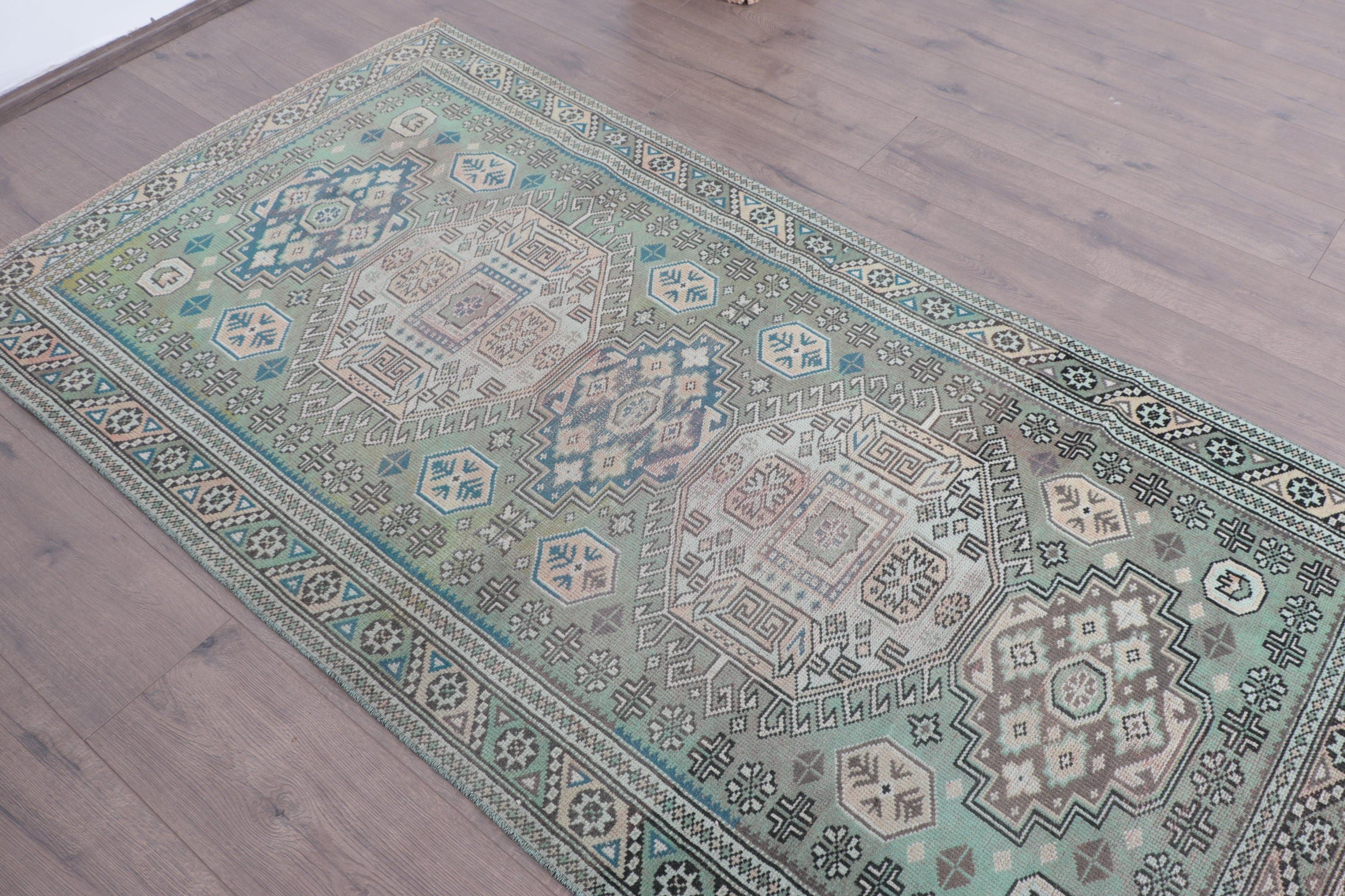 Havalı Halı, 3,2x6,1 ft Aksan Halıları, Türk Halıları, Boho Vurgu Halısı, Nötr Halı, Kahverengi El Dokuma Halılar, Etnik Halı, Vintage Halı, Çocuk Halıları