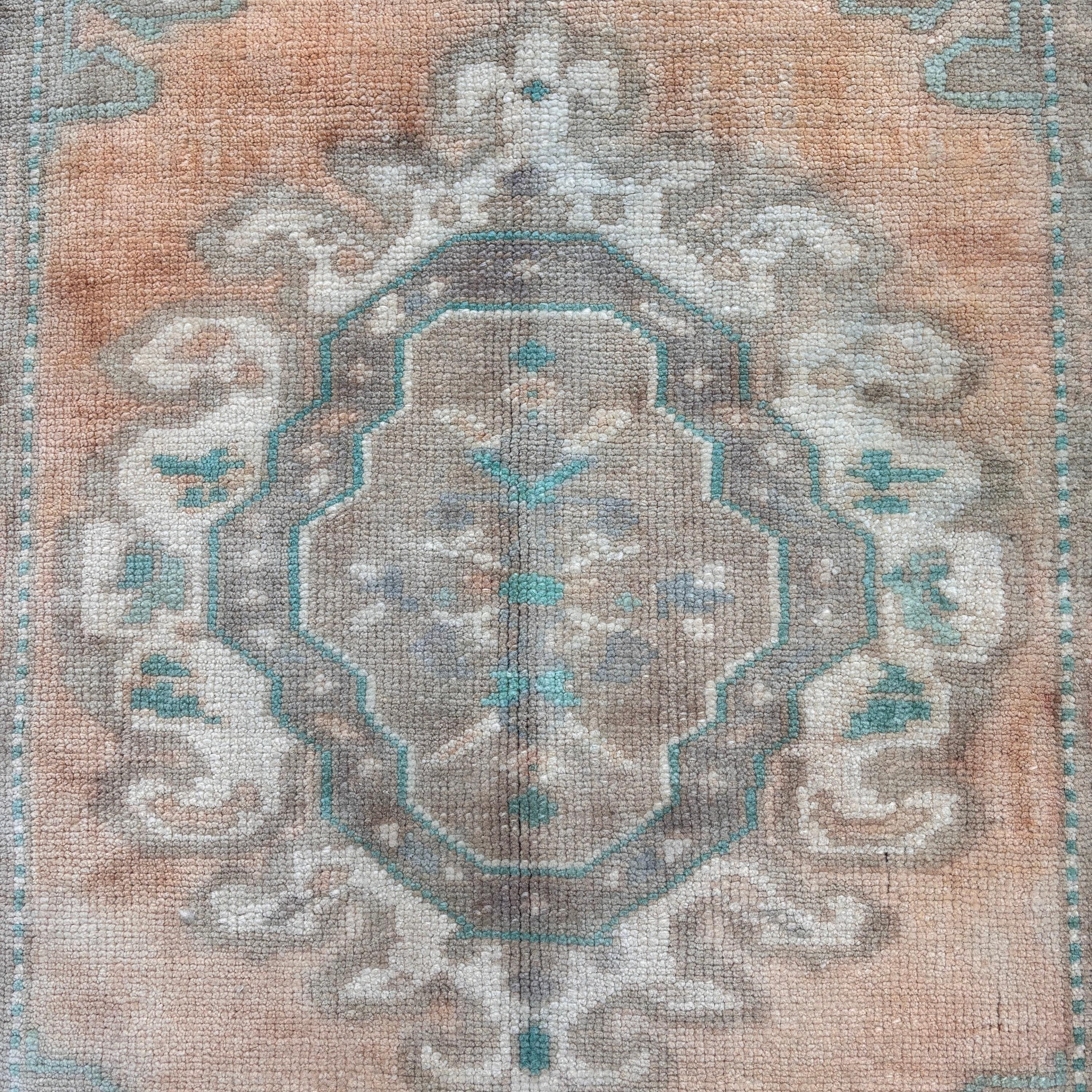 Turuncu Yün Halı, Banyo Halıları, El Dokuma Halı, Vintage Halılar, 1.9x3.1 ft Küçük Halılar, Türk Halısı, El Yapımı Halılar, Kapı Paspası Halısı