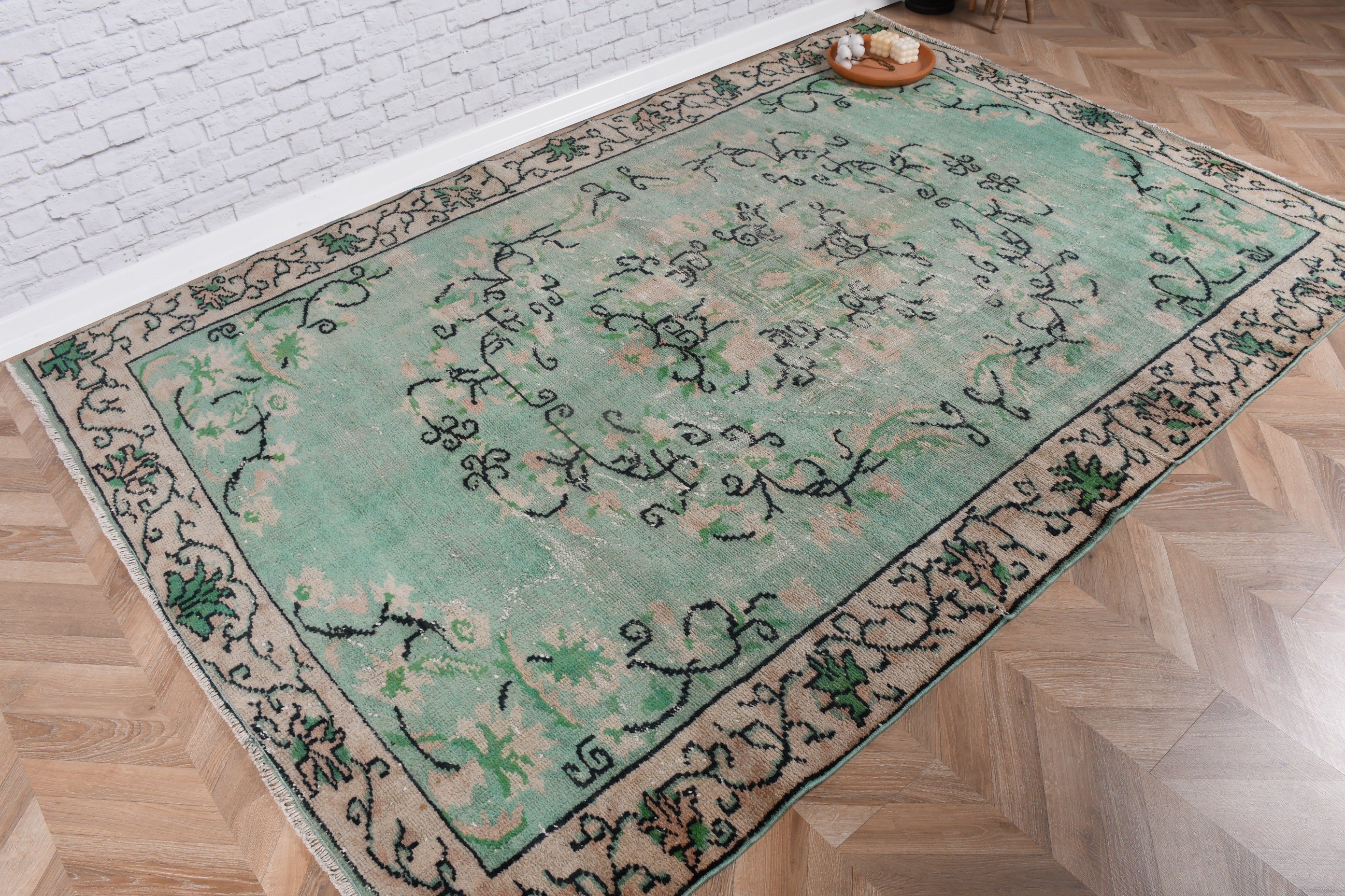 Dining Room Rug, Turkish Rug, Salon Rugs, Kitchen Rug, Flatweave Rug, 5.5x8.2 ft Large Rug, Vintage Rugs, Ethnic Rug, Green Home Decor Rugs