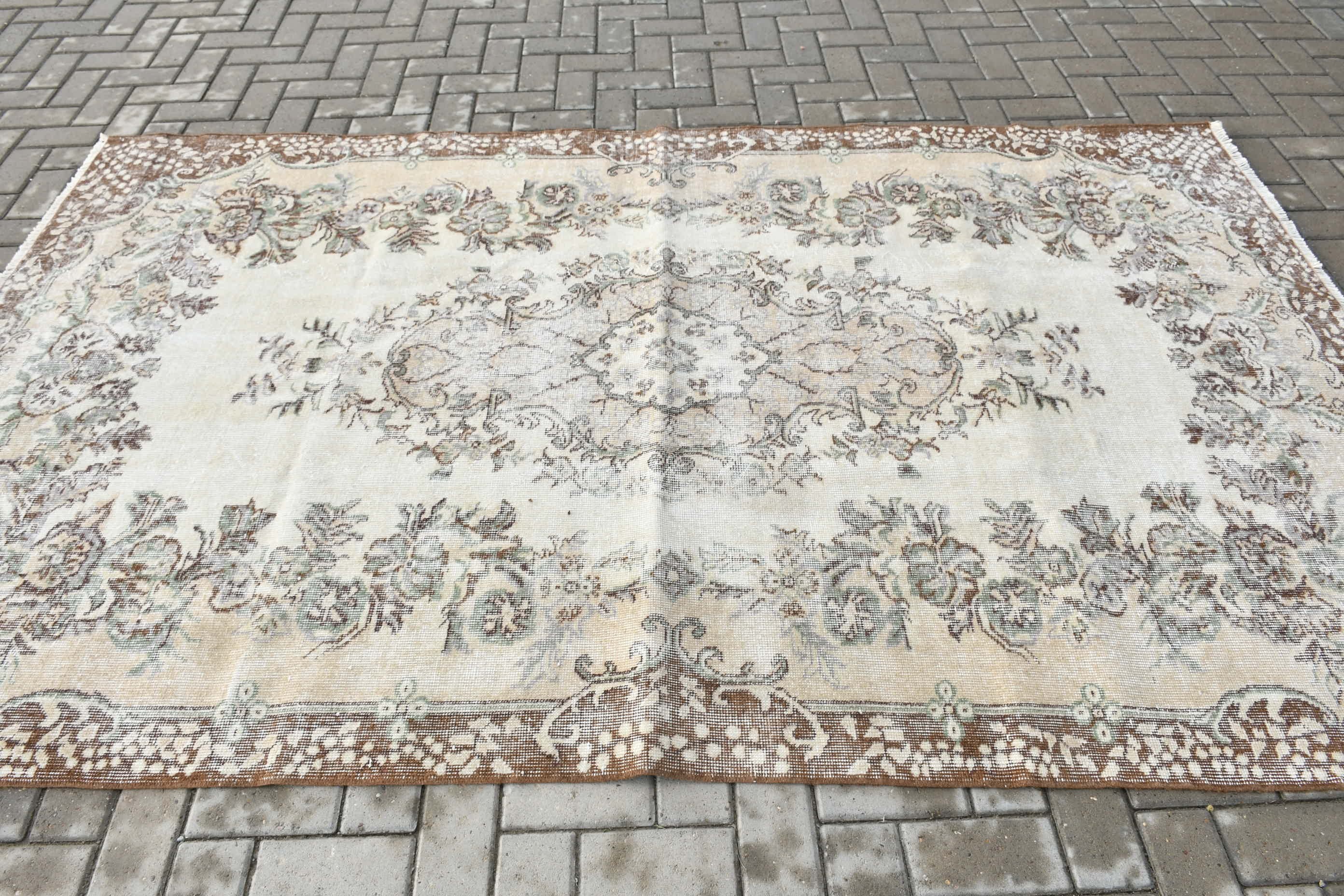 Living Room Rug, Home Decor Rugs, Turkish Rug, Cool Rugs, Old Rug, Beige Kitchen Rugs, Dining Room Rug, Vintage Rugs, 5.4x8.9 ft Large Rugs